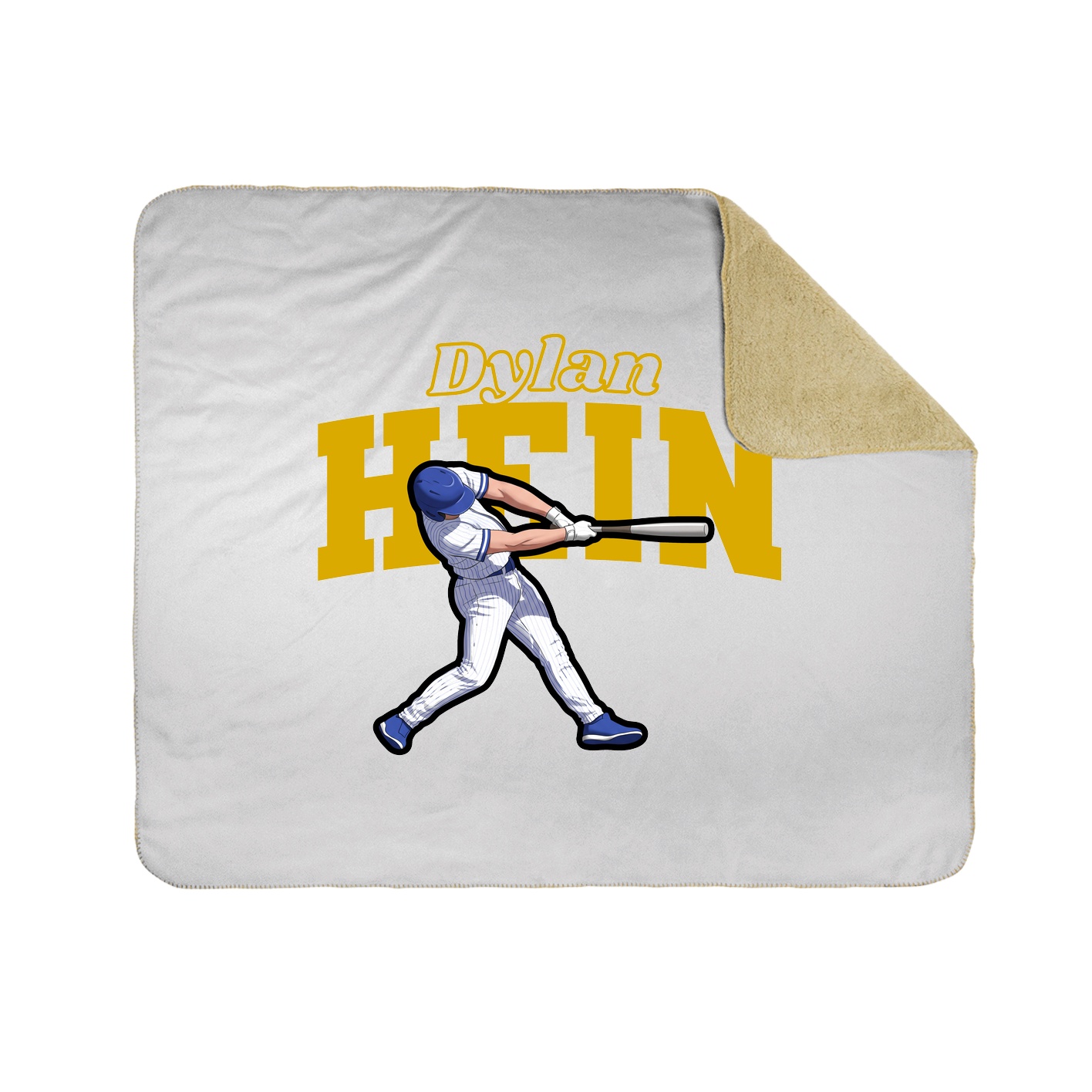Throw Blanket — Name Arch in White