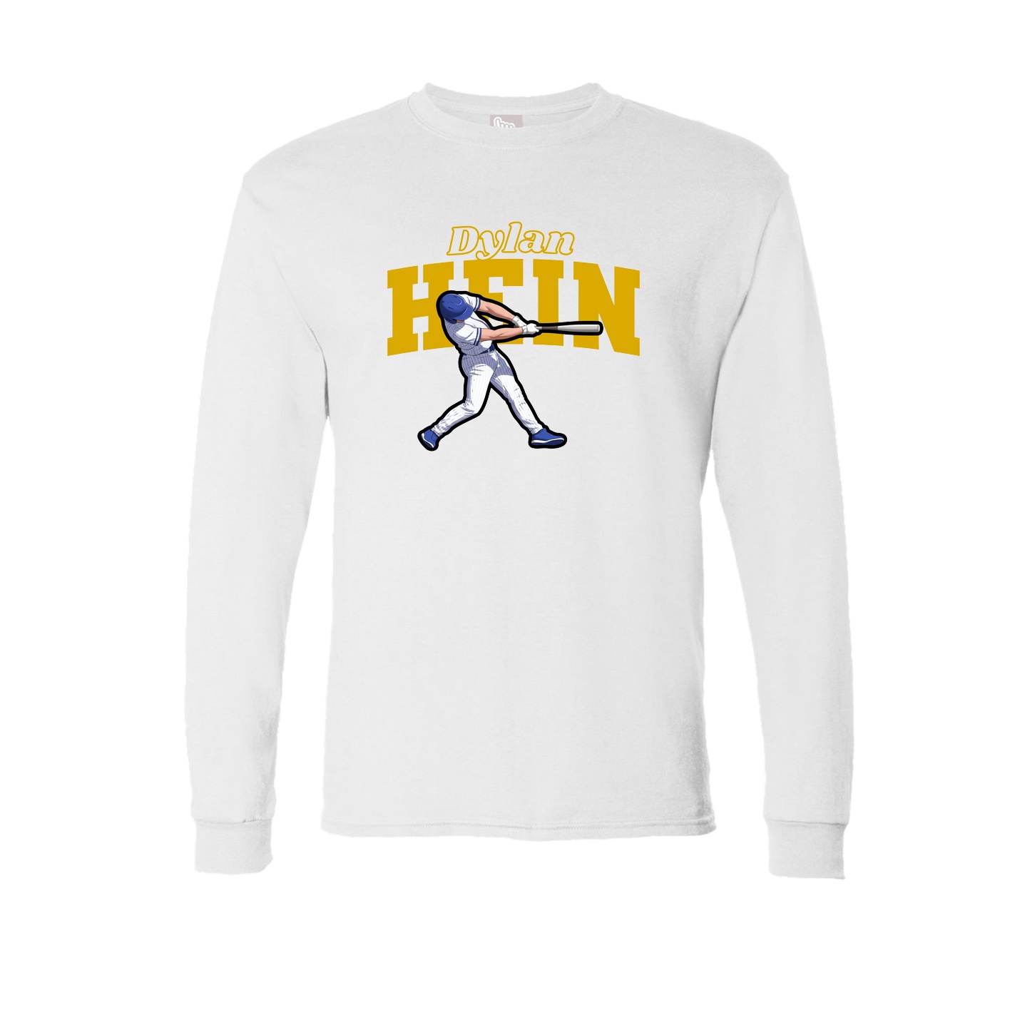 Long Sleeve Tee — Name Arch in White