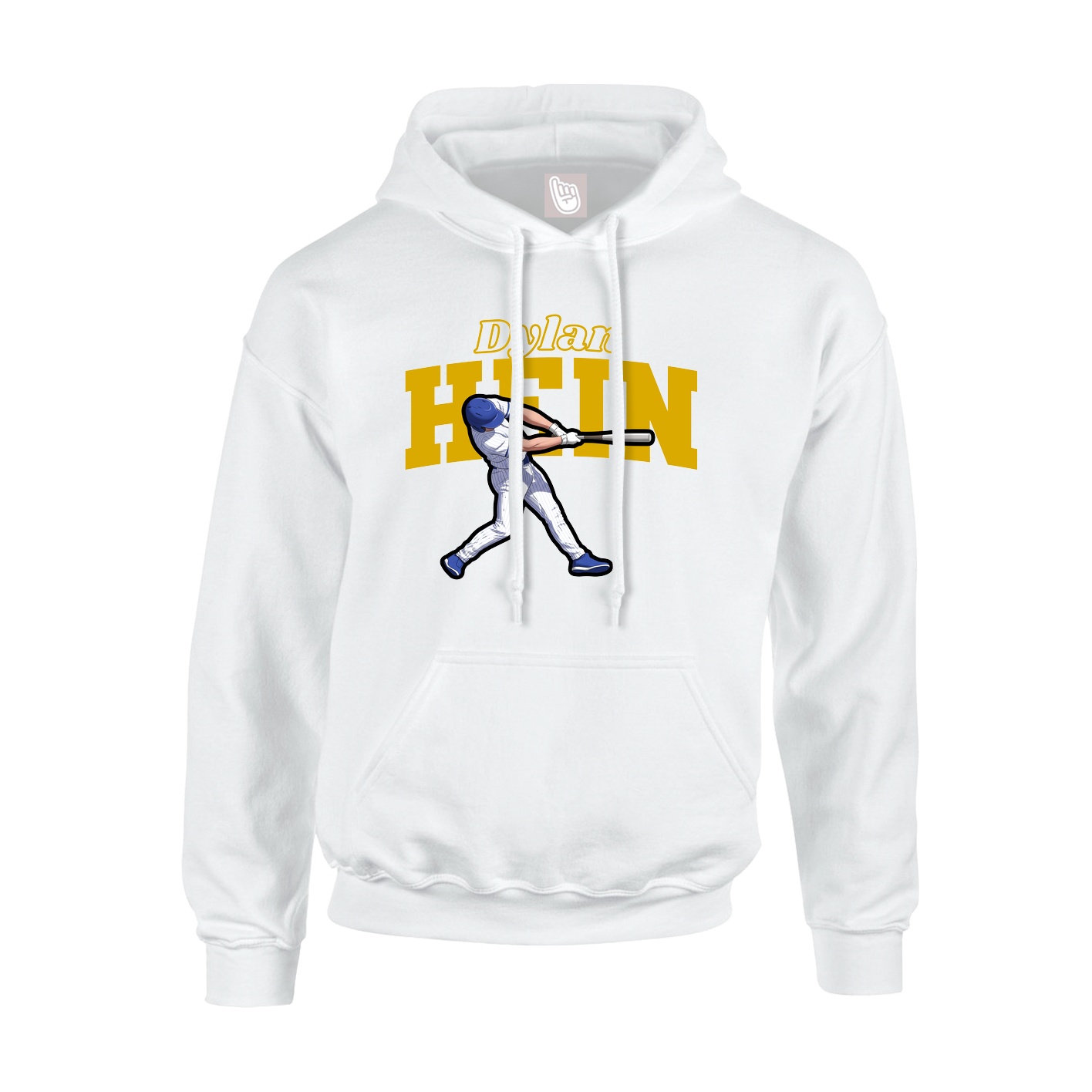Hoodie — Name Arch in White