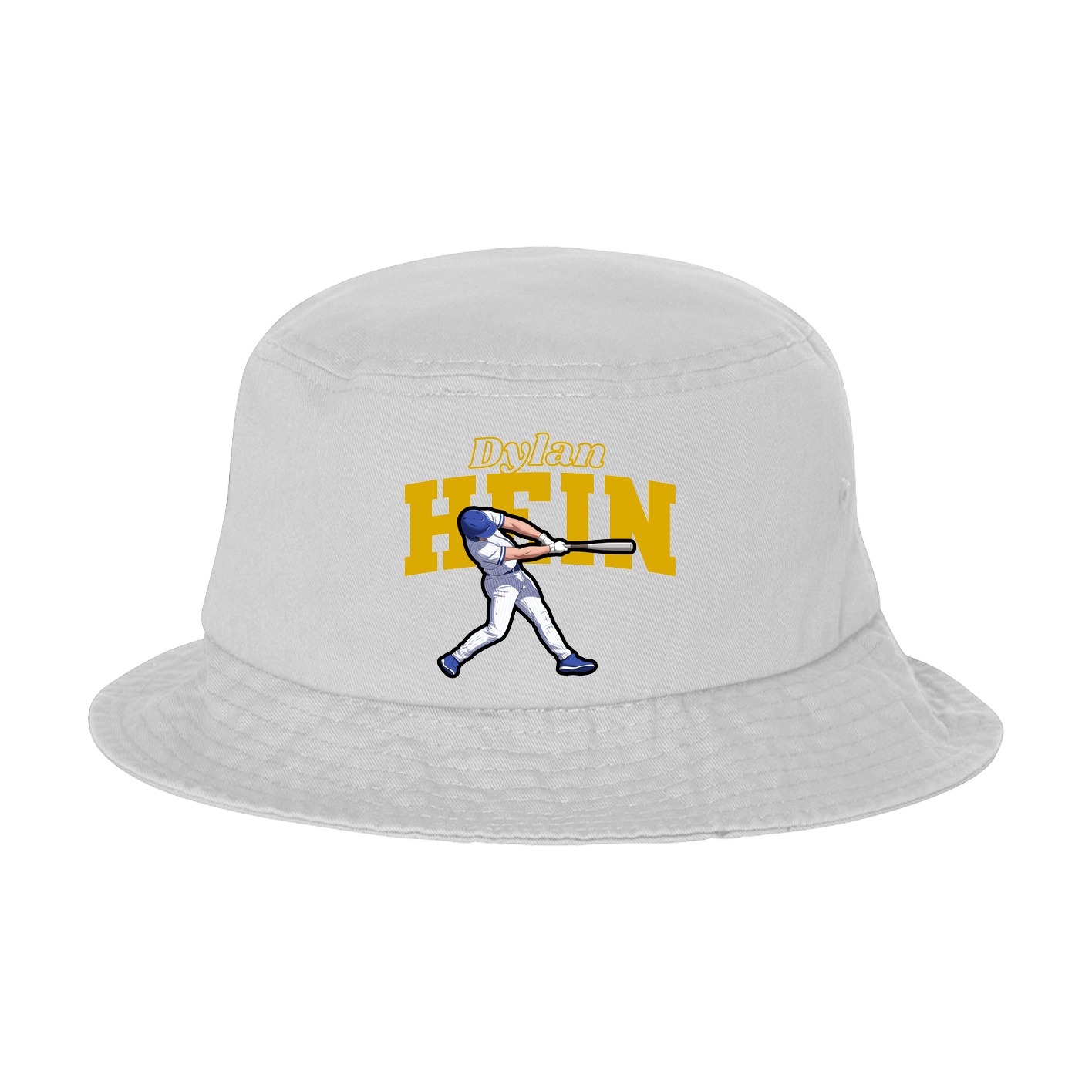 Bucket Cap — Name Arch in White