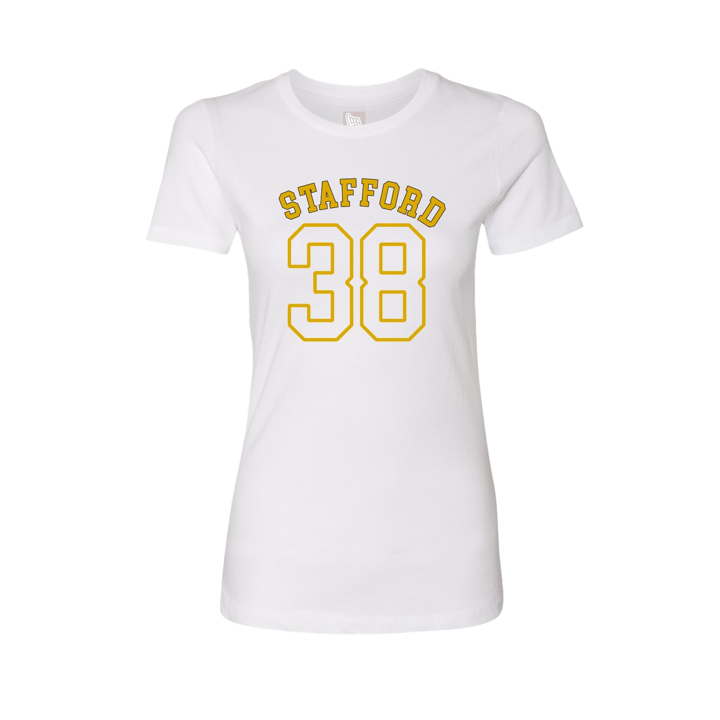 Fitted Women's Tee — Shirsey Arch in White