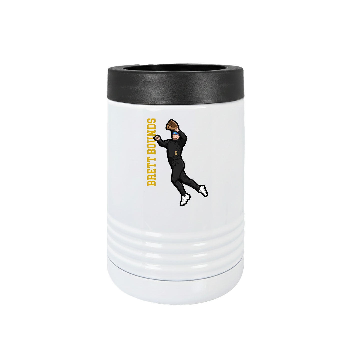 Beverage Holder — Name Vertical in White
