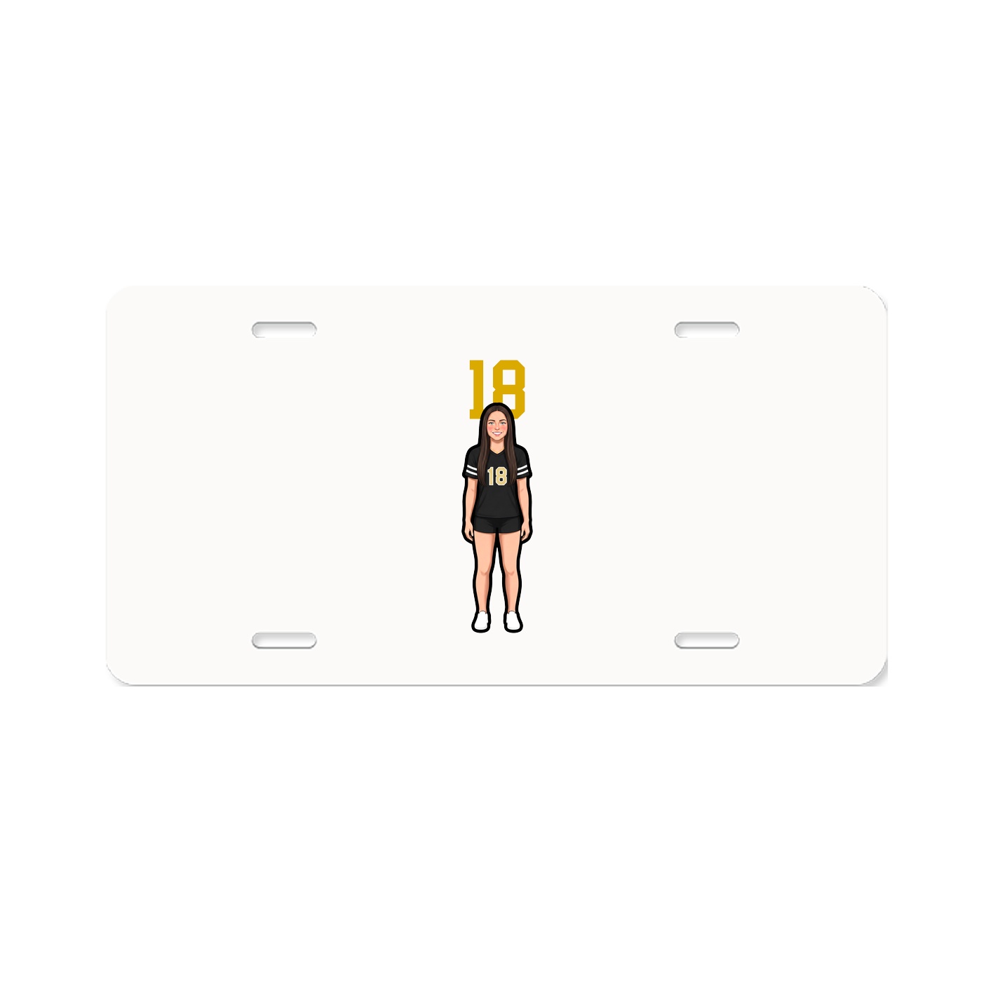 License Plate — Number Top in Classic