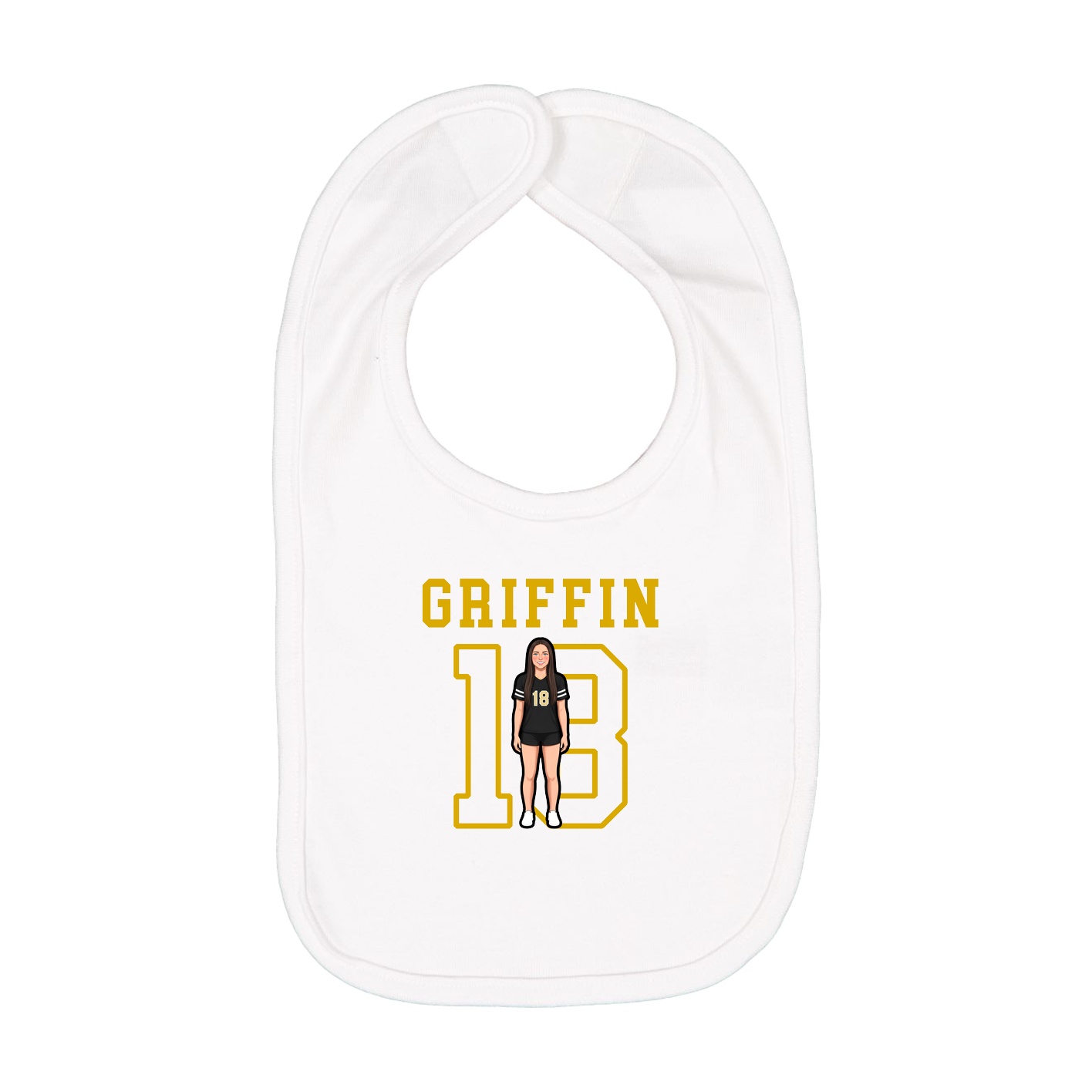 Infant Bib — Shirsey in White