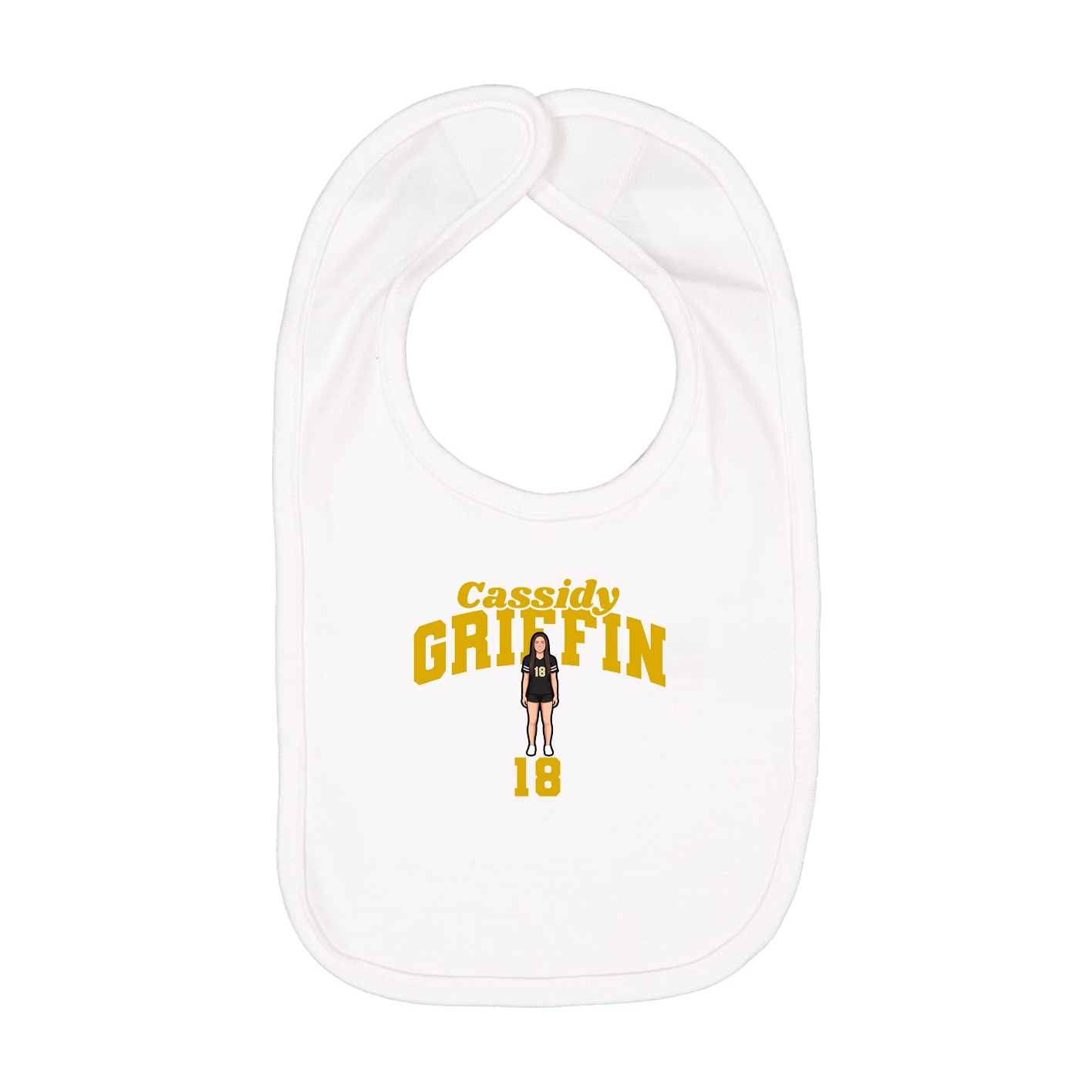Infant Bib — Signature Arch in White