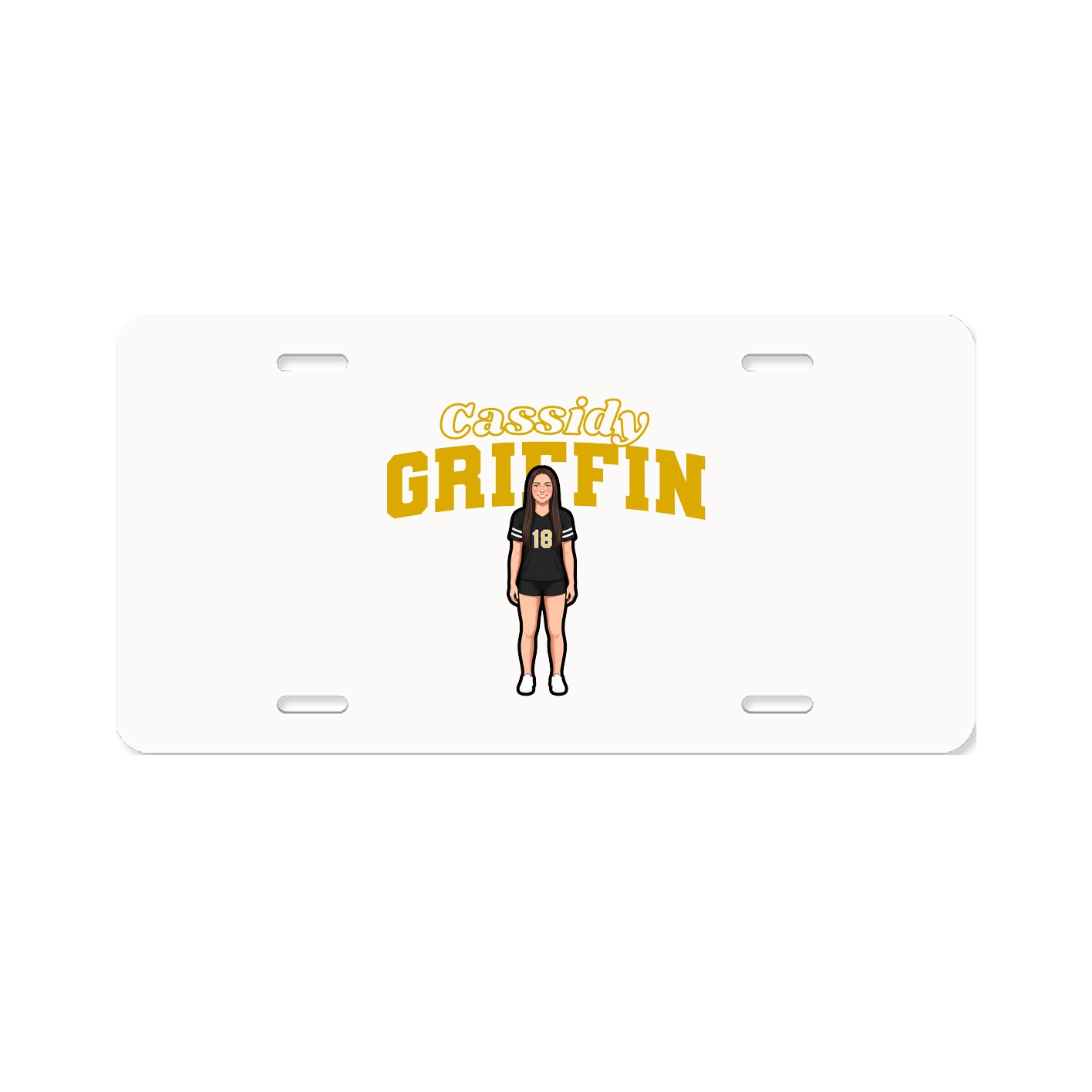License Plate — Name Arch in Classic