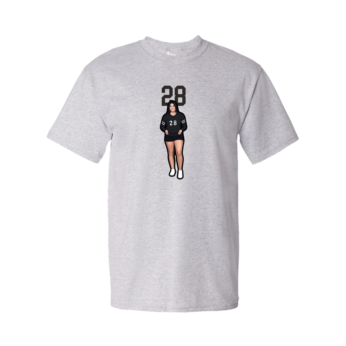 Youth Tee — Number Top in Grey