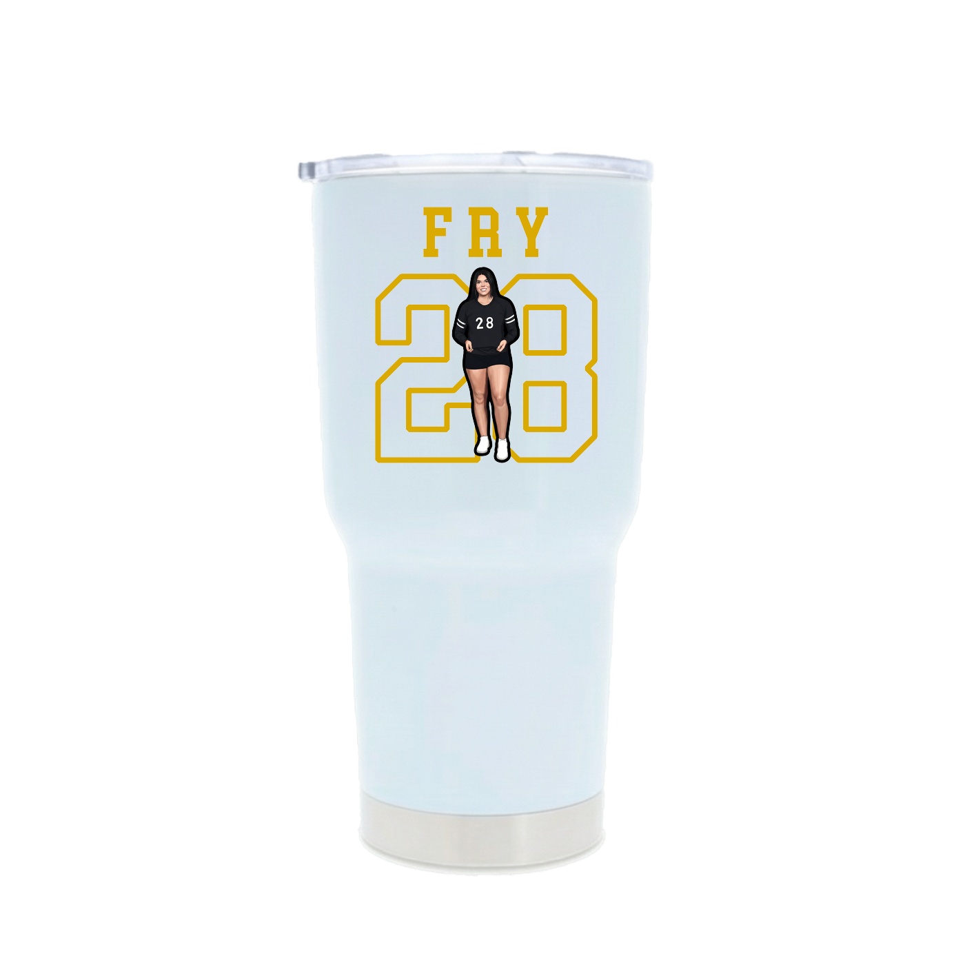 30oz Stainless Steel Tumbler — Shirsey in White