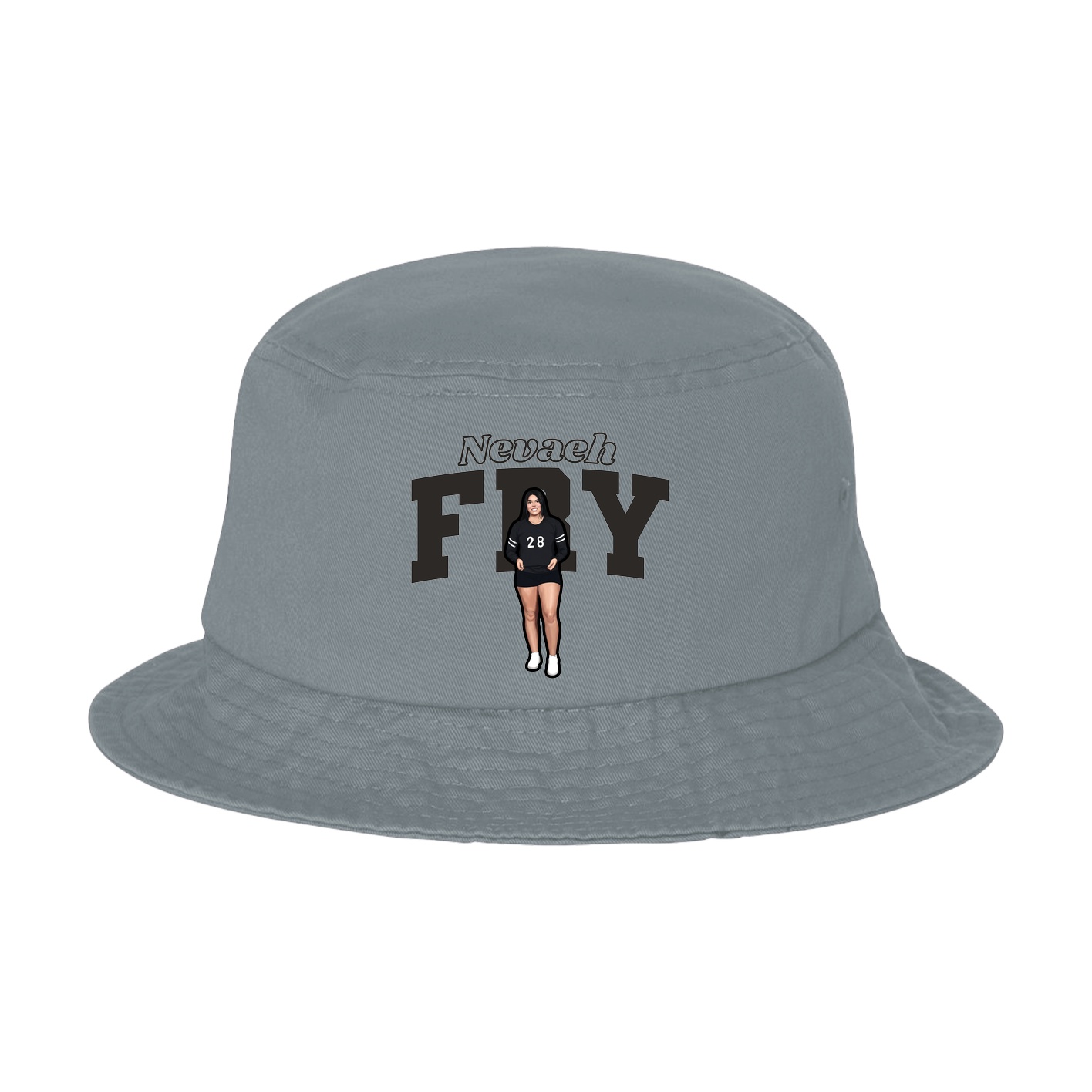 Bucket Cap — Name Arch in Grey