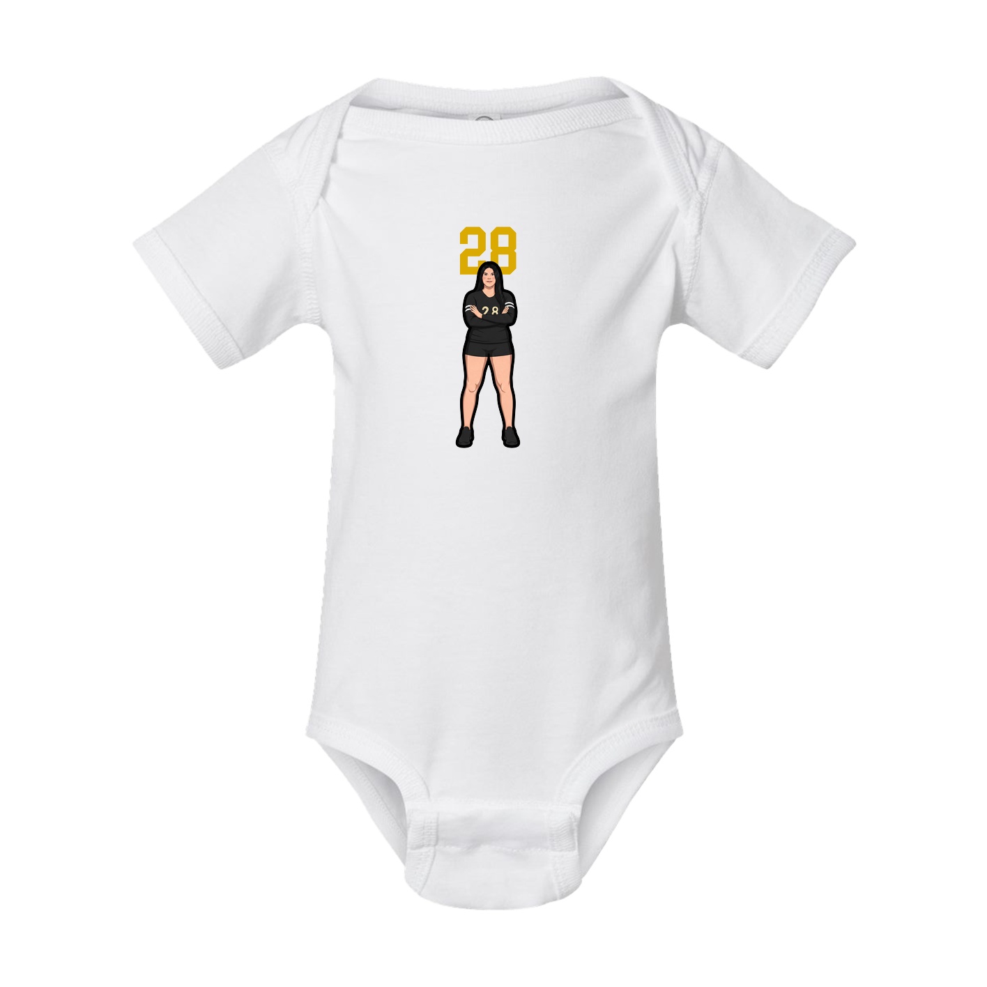 Baby Onesie — Number Top in White