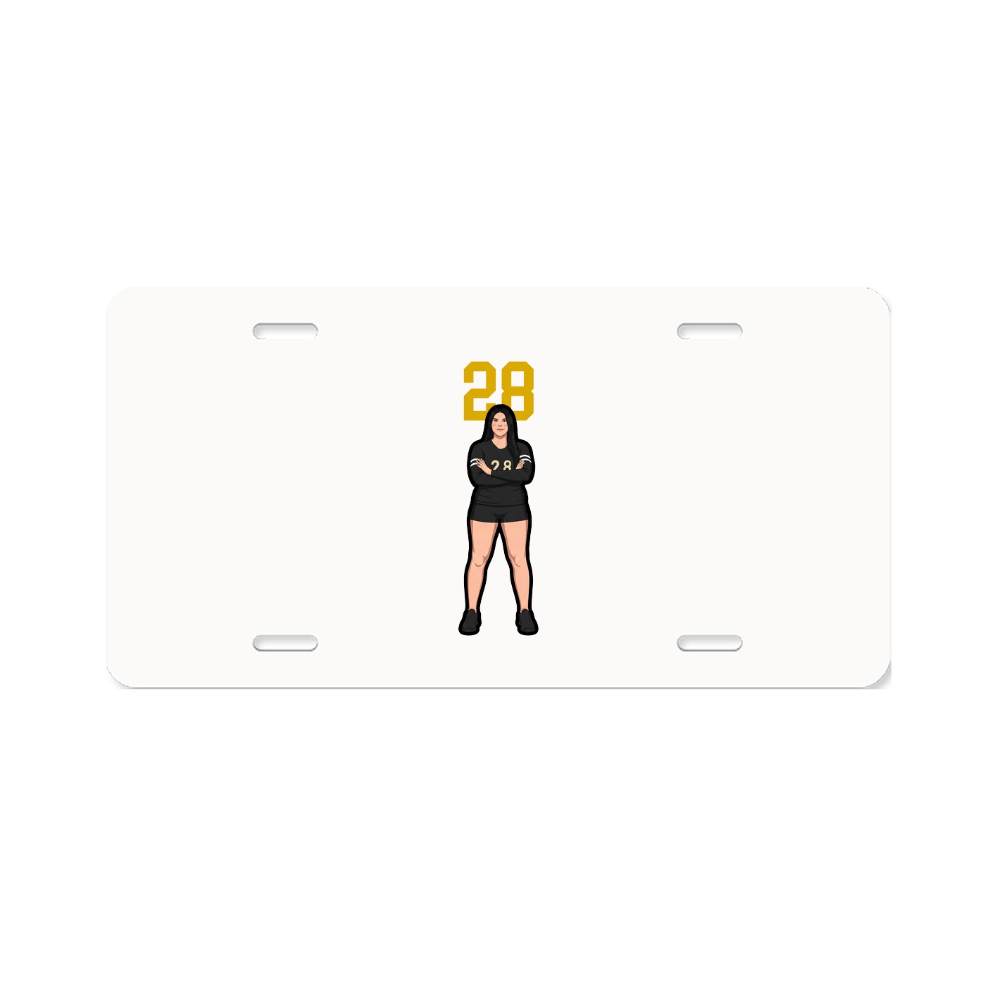 License Plate — Number Top in Classic