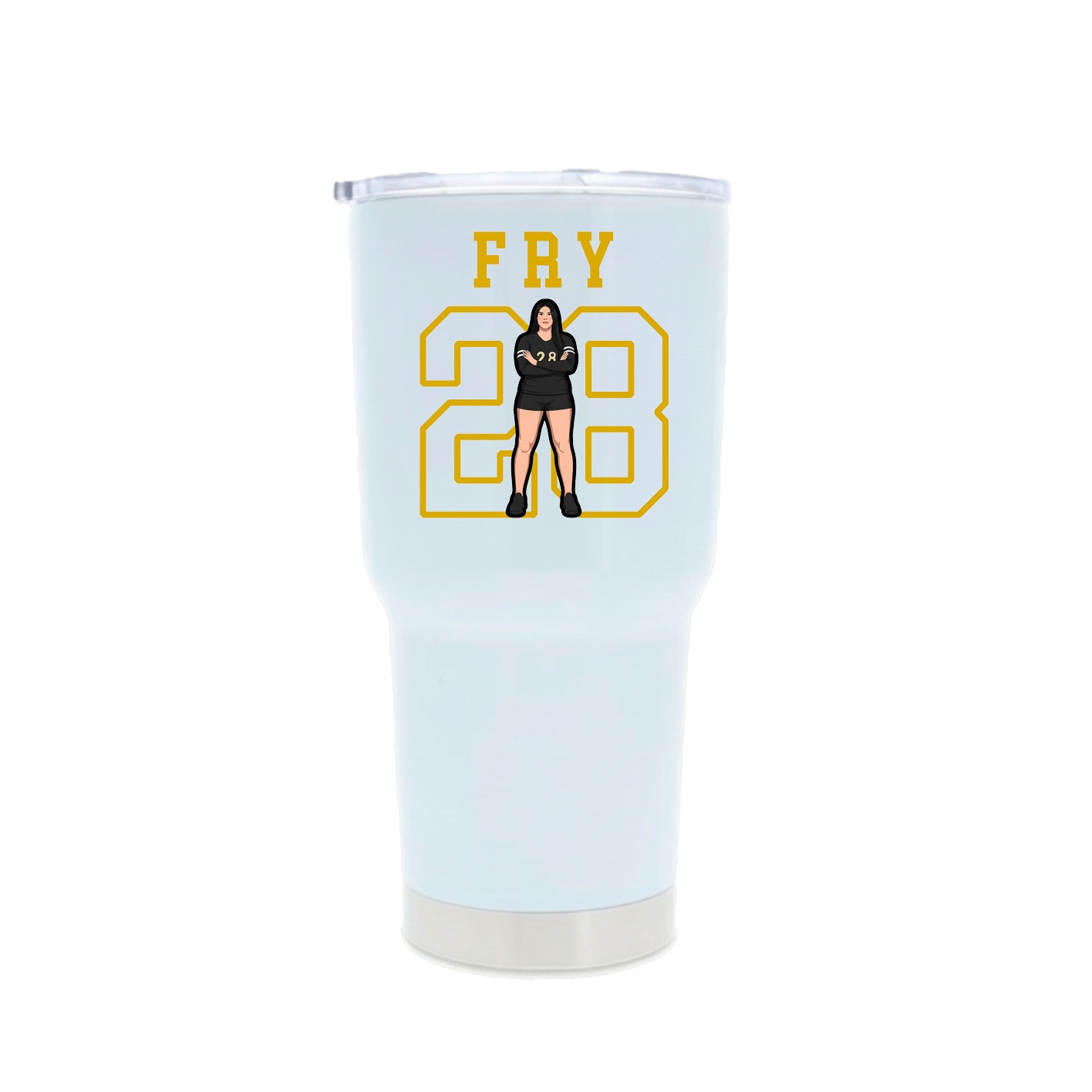 30oz Stainless Steel Tumbler — Shirsey in White