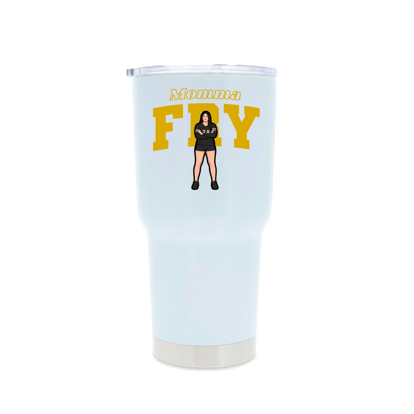 30oz Stainless Steel Tumbler — Mothers Day Block in White