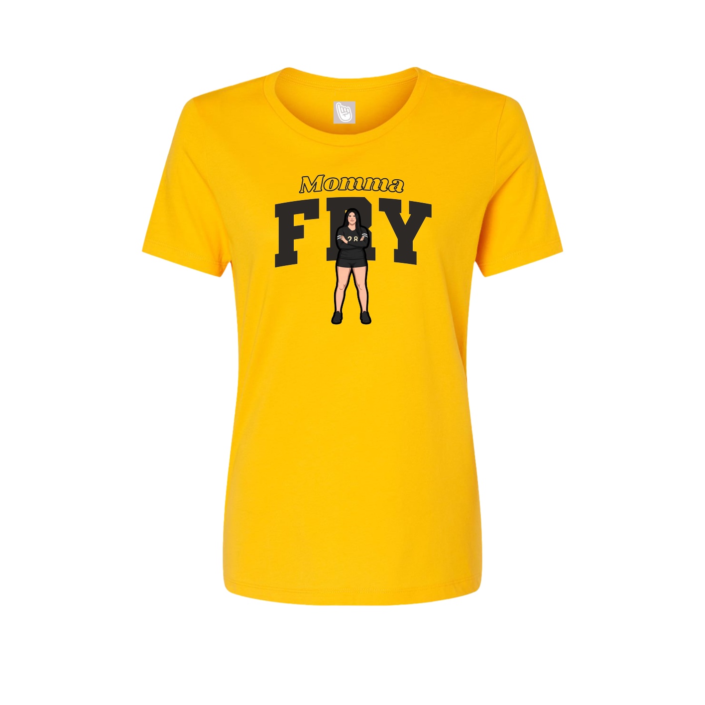 Womens Tee — Mothers Day Block in Gold