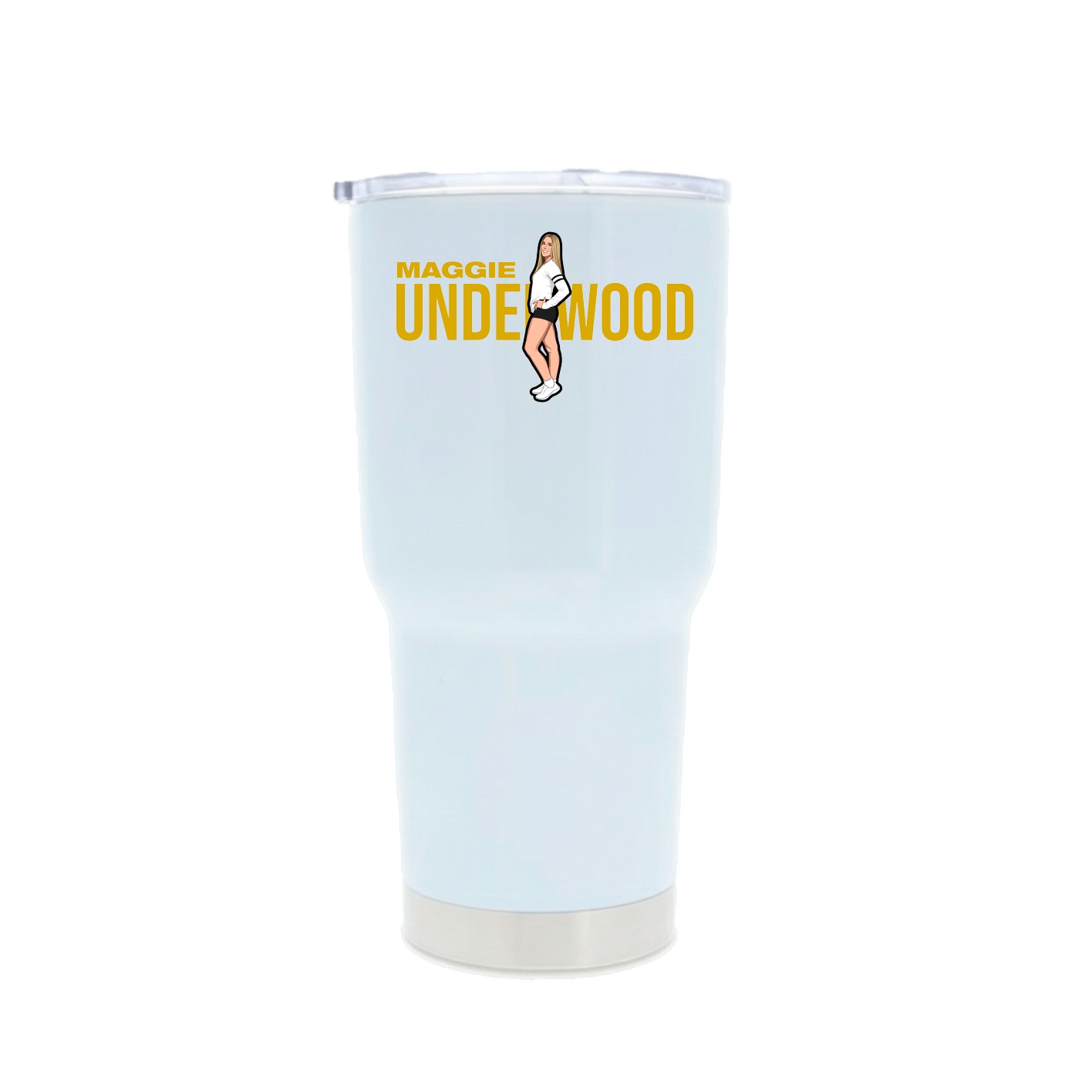30oz Stainless Steel Tumbler — Player Name in White