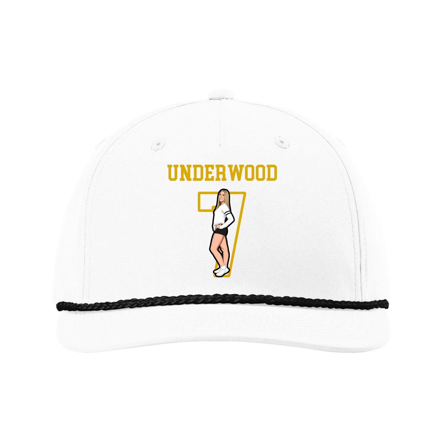 Five-Panel Classic Rope Cap — Shirsey in White