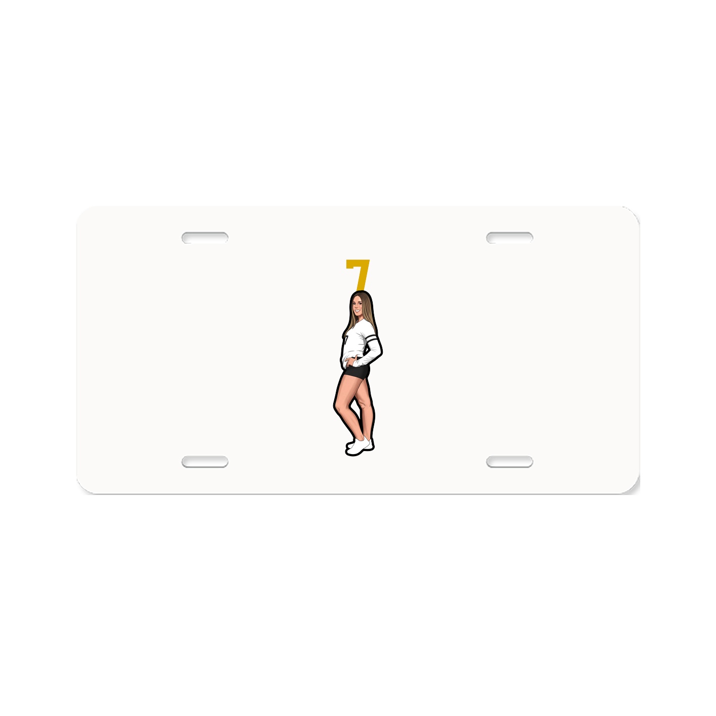 License Plate — Number Top in Classic
