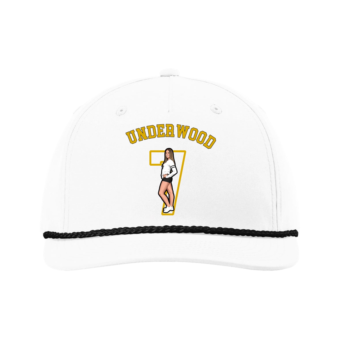 Five-Panel Classic Rope Cap — Shirsey Arch in White