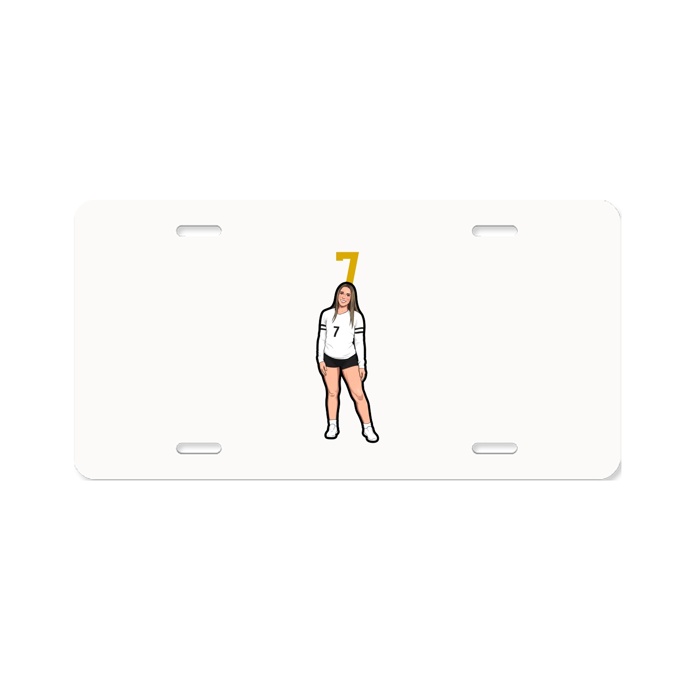 License Plate — Number Top in Classic