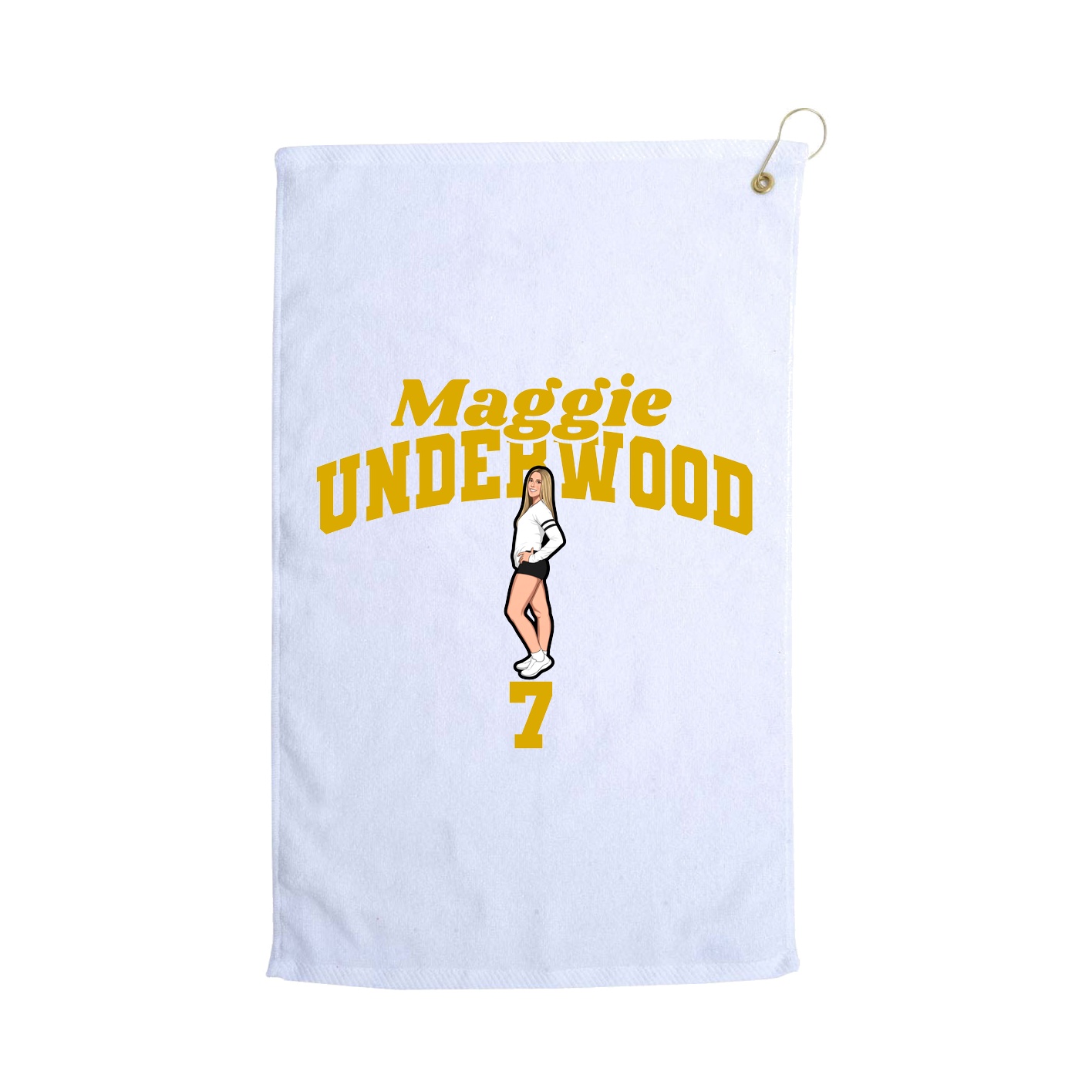 Golf Towel — Signature Arch in White