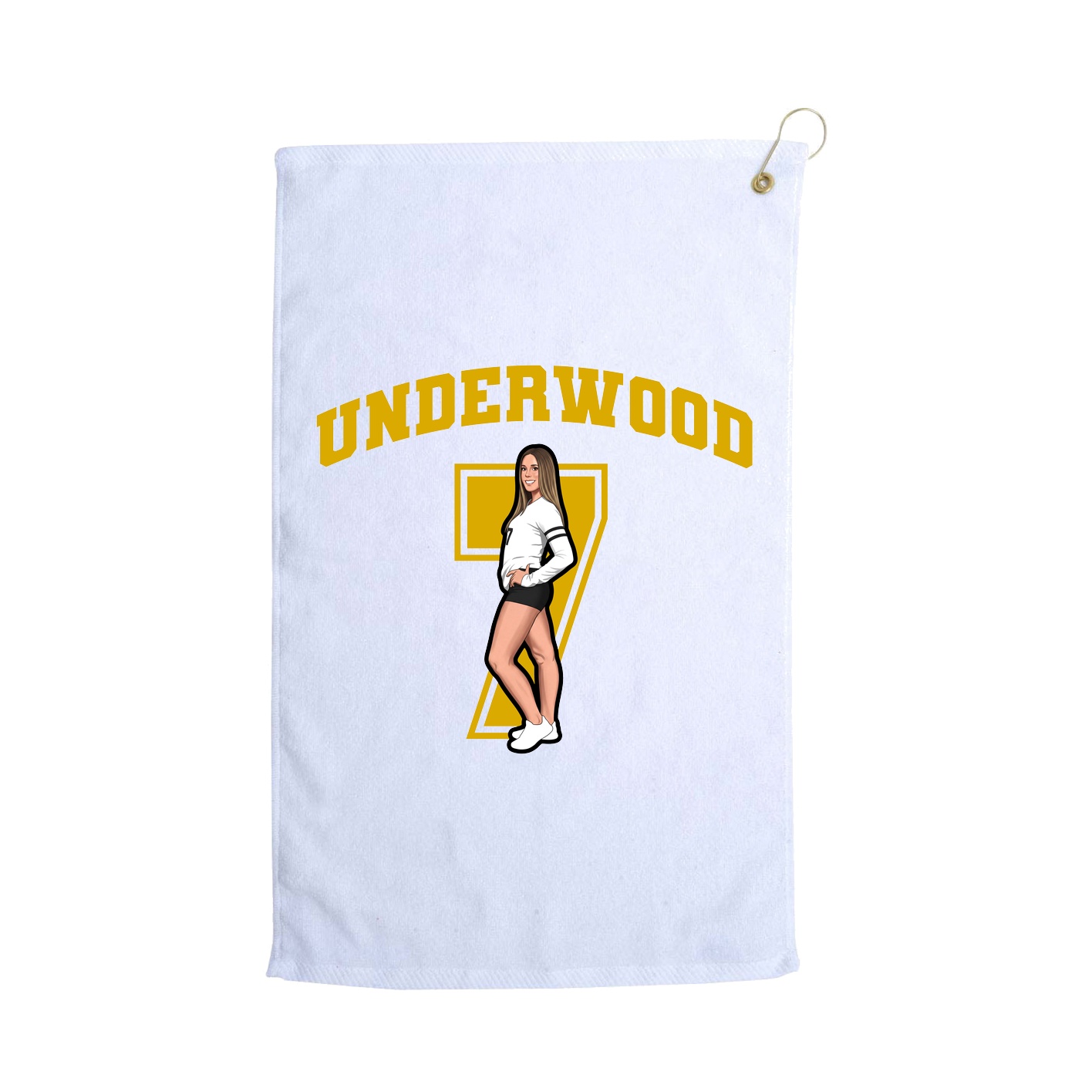 Golf Towel — Number in White