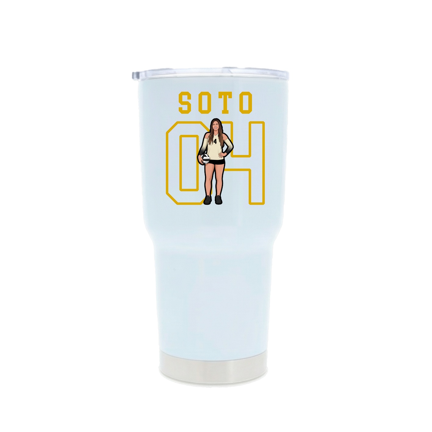 30oz Stainless Steel Tumbler — Shirsey in White