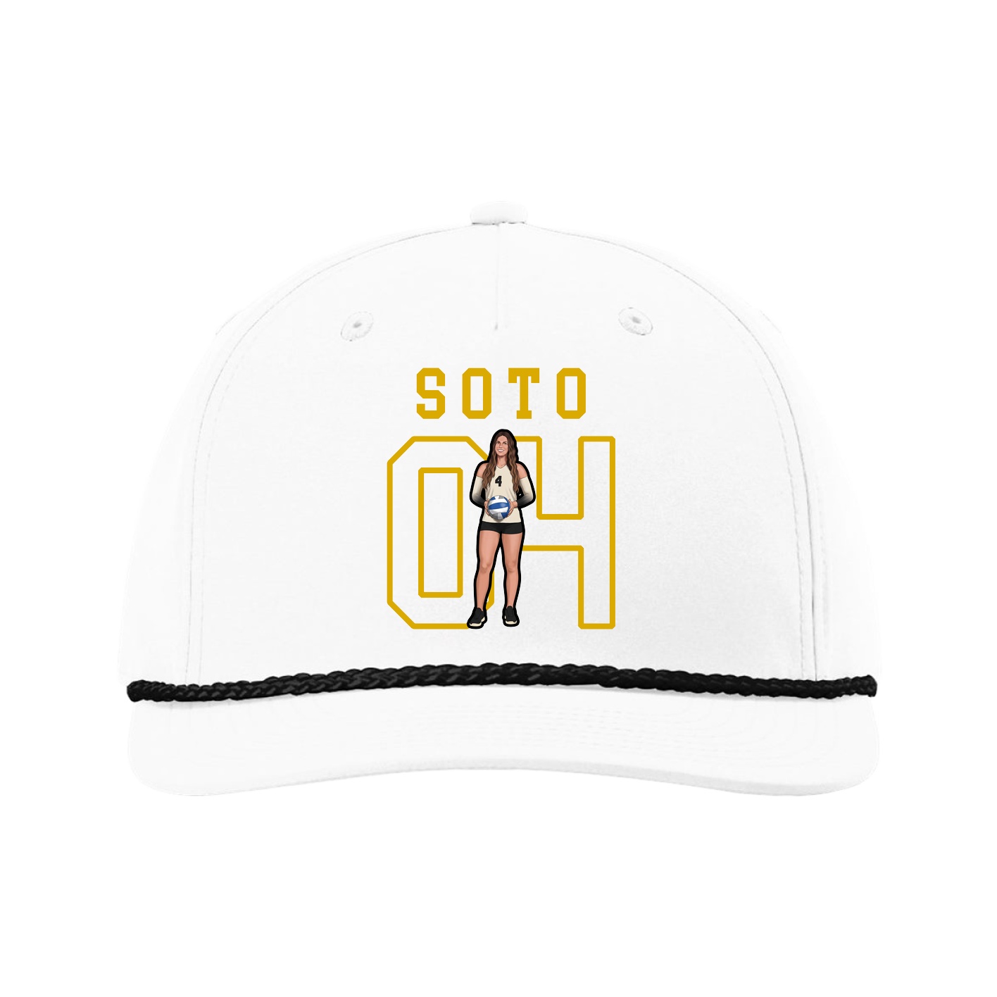 Five-Panel Classic Rope Cap — Shirsey in White