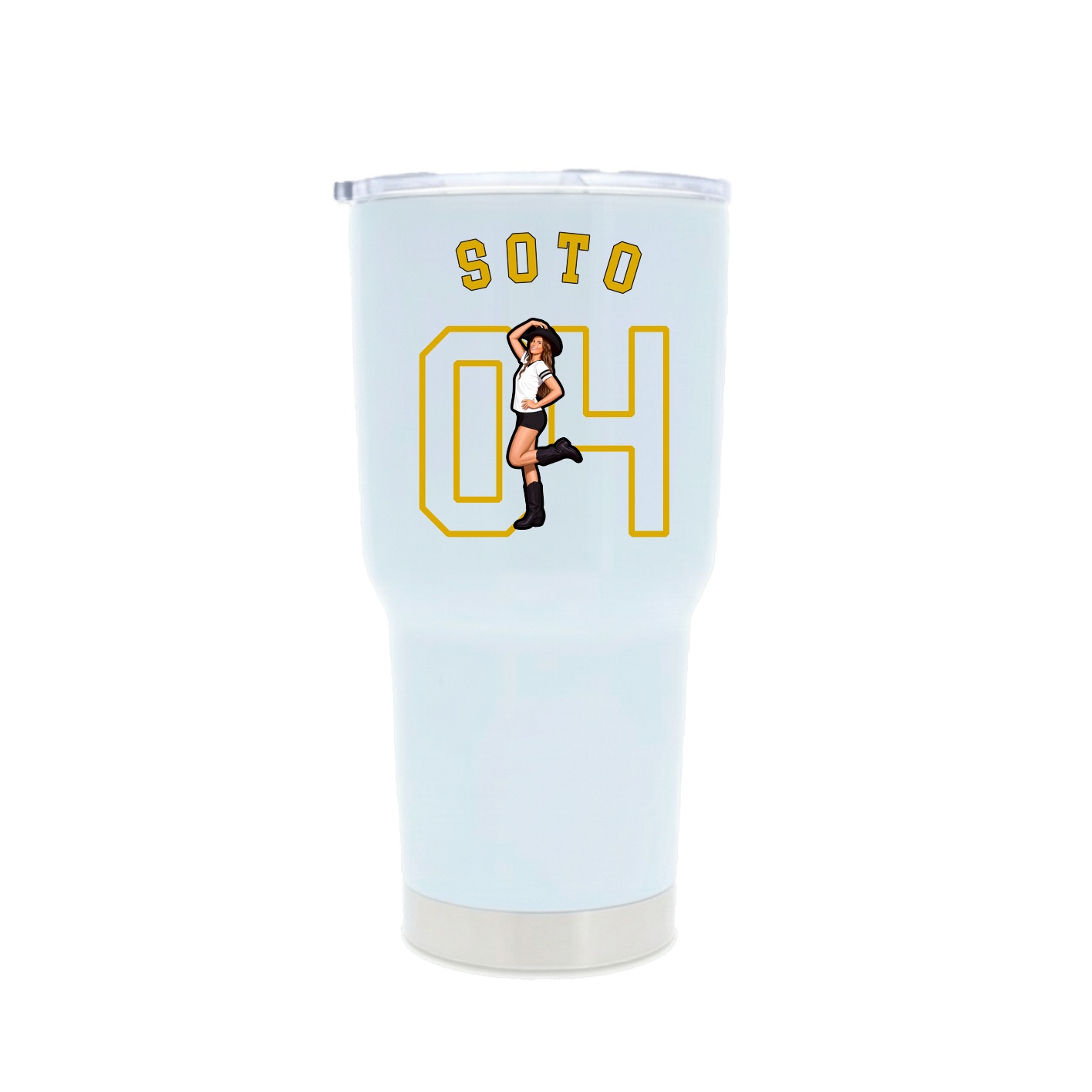 30oz Stainless Steel Tumbler — Shirsey Arch in White