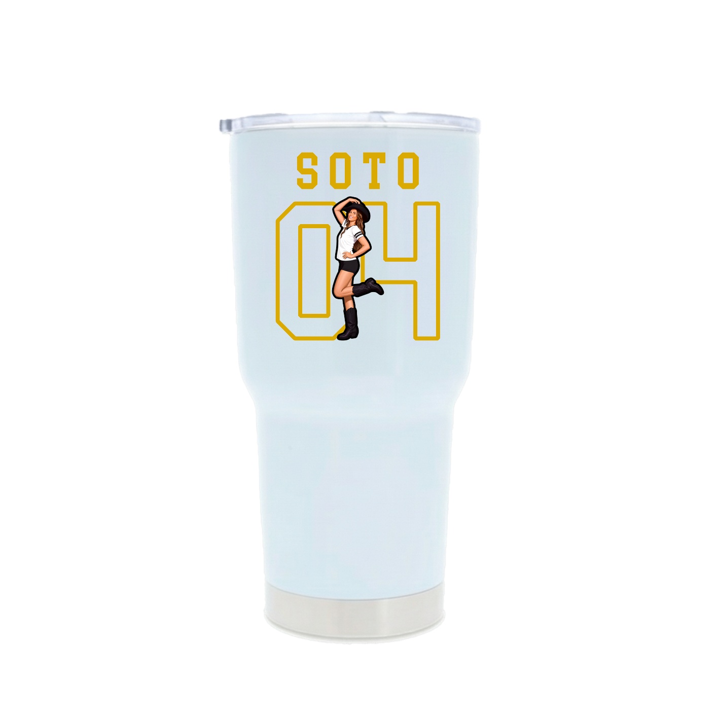 30oz Stainless Steel Tumbler — Shirsey in White