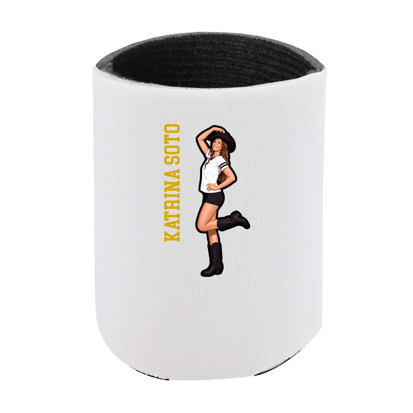Can Holder — Name Vertical in White