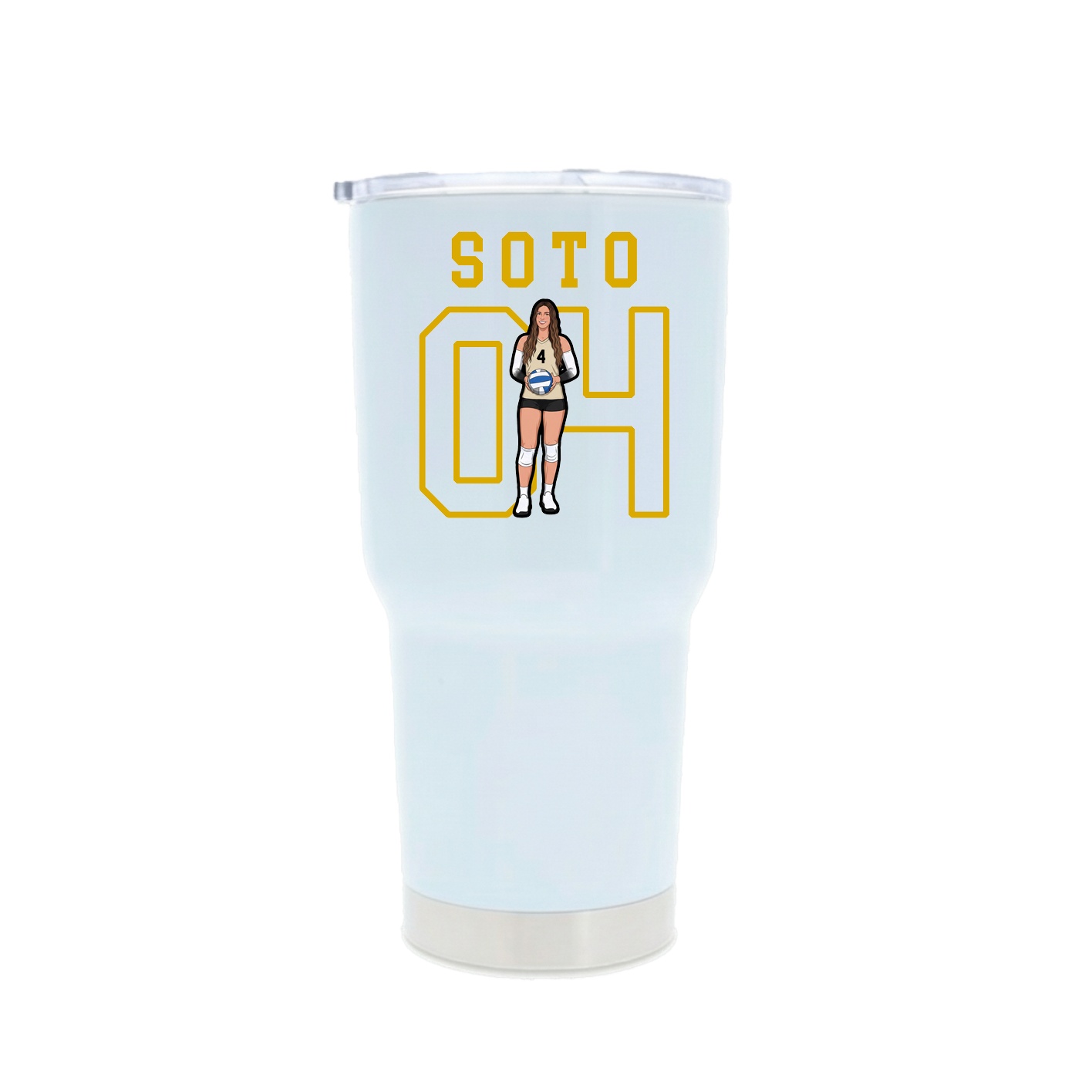 30oz Stainless Steel Tumbler — Shirsey in White