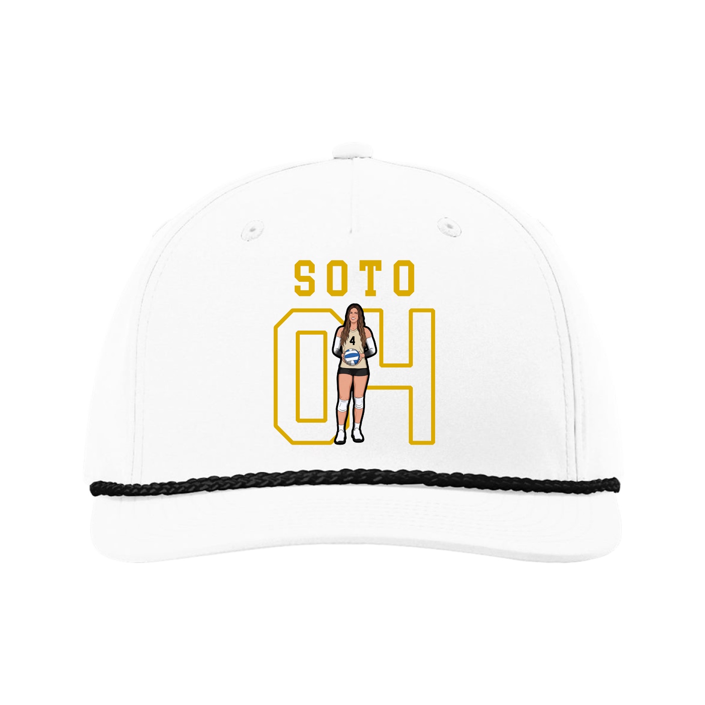 Five-Panel Classic Rope Cap — Shirsey in White