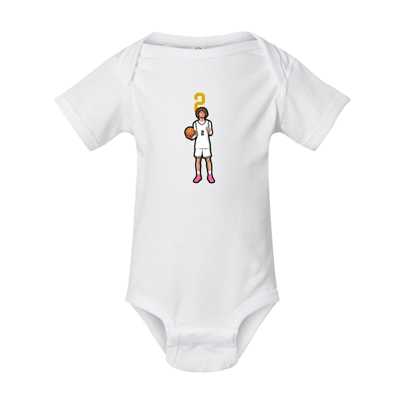 Baby Onesie — Number Top in White