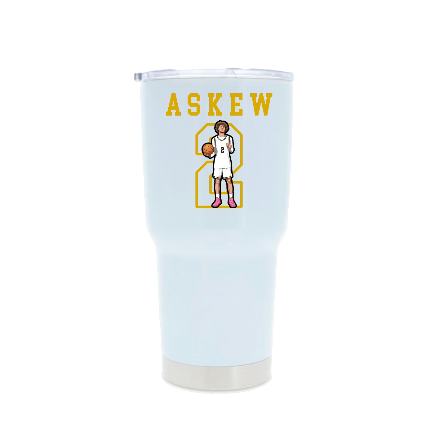 30oz Stainless Steel Tumbler — Shirsey in White