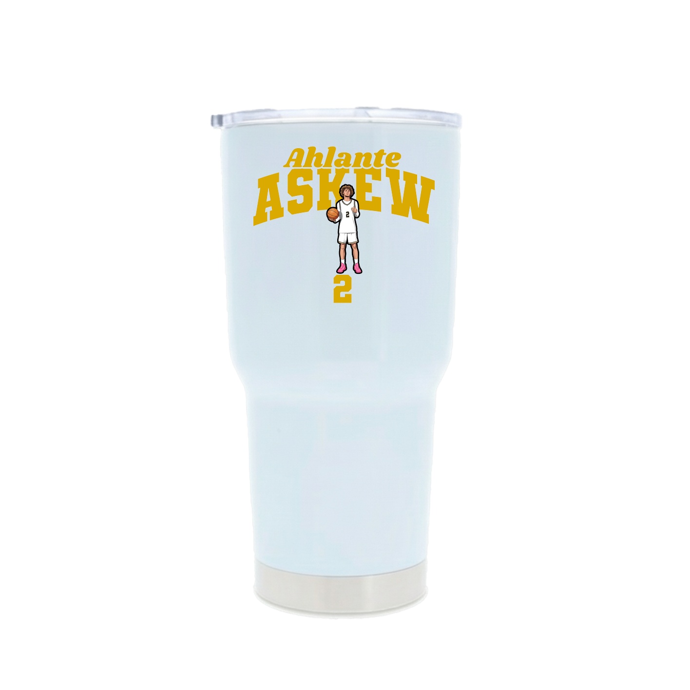 30oz Stainless Steel Tumbler — Signature Arch in White