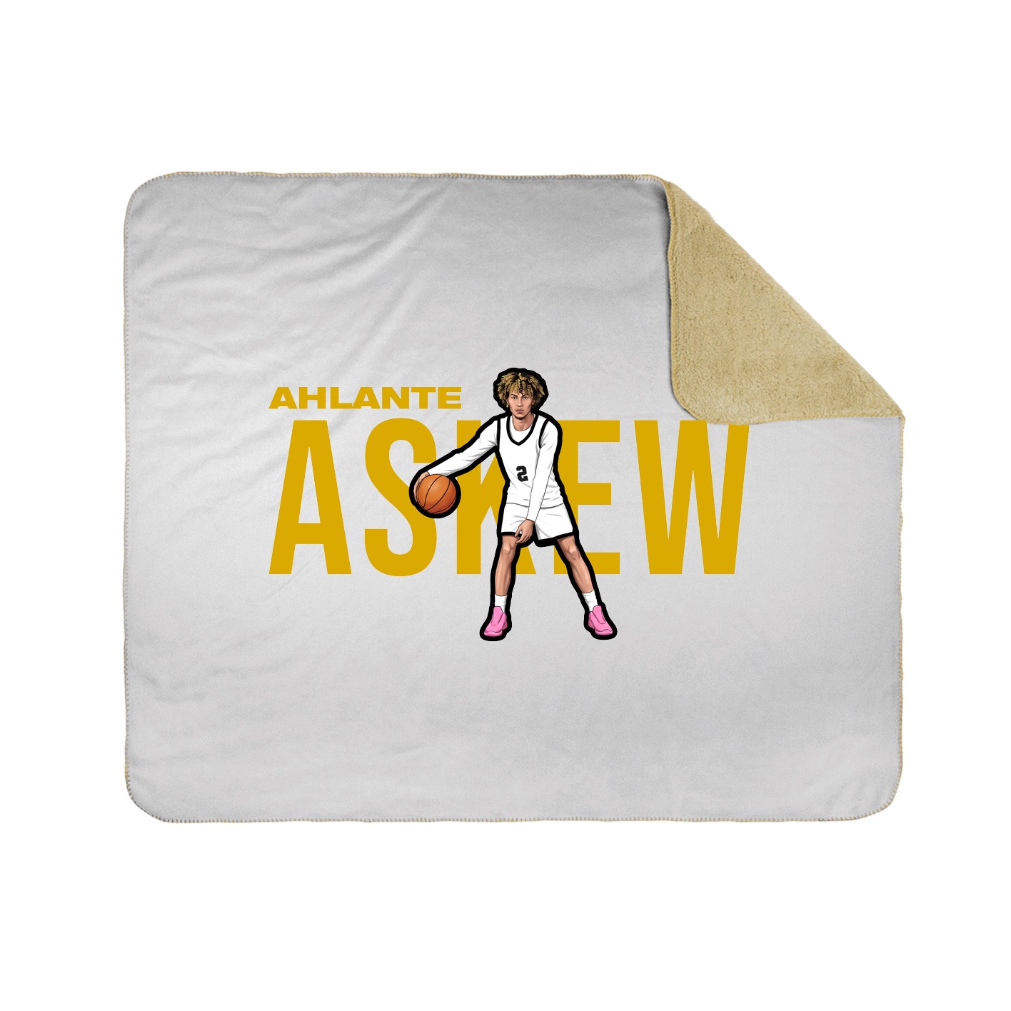Throw Blanket — Player Name in White