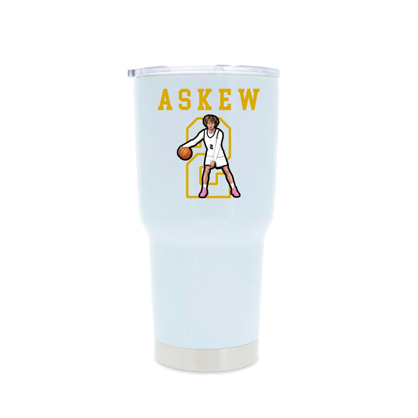 30oz Stainless Steel Tumbler — Shirsey in White