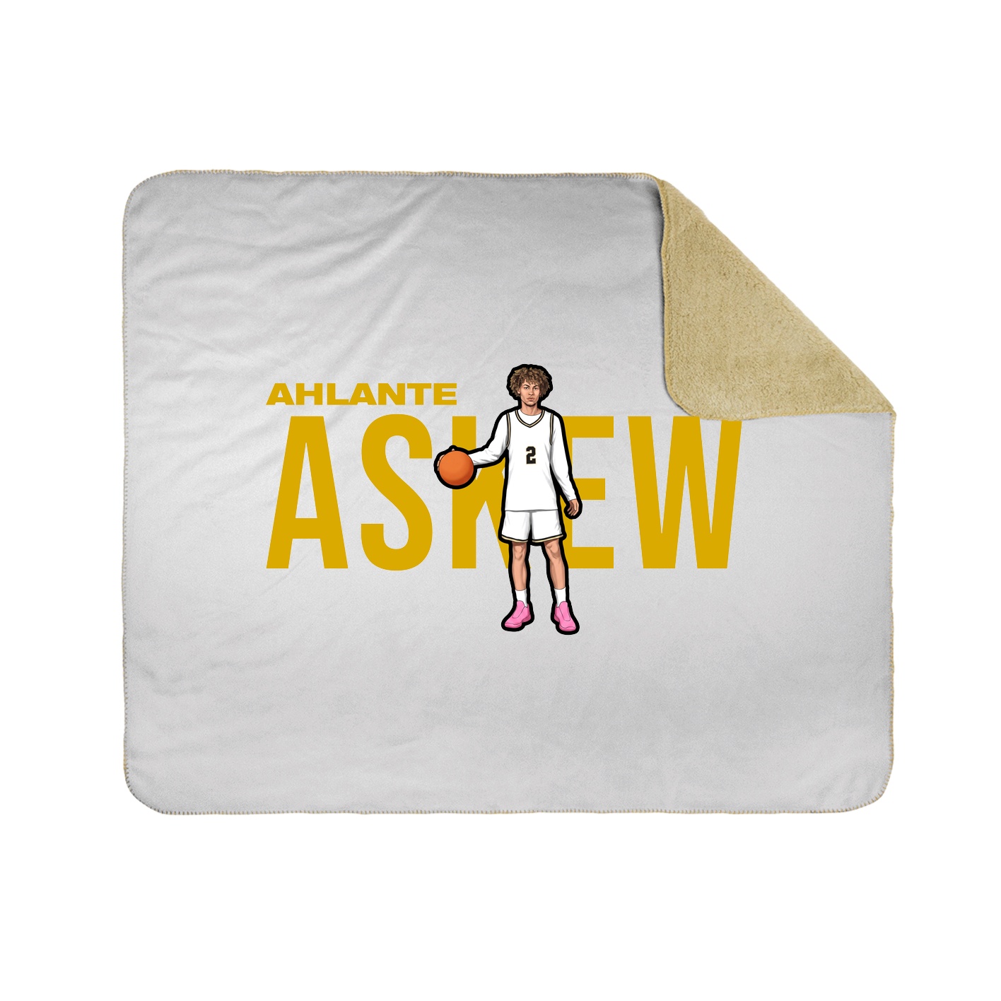 Throw Blanket — Player Name in White