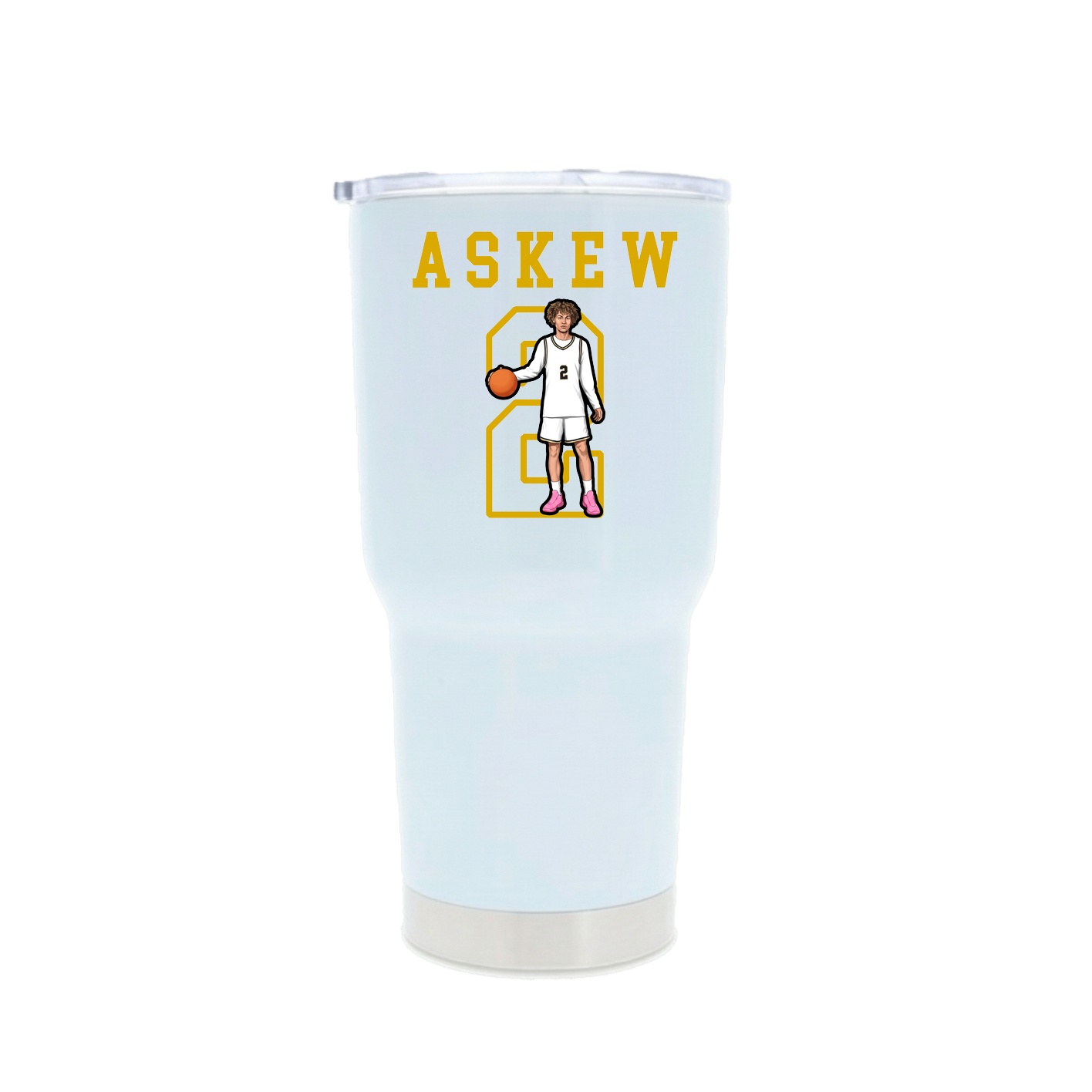 30oz Stainless Steel Tumbler — Shirsey in White