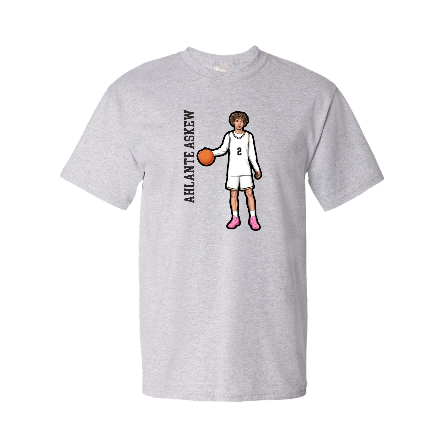 Tee — Name Vertical in Grey