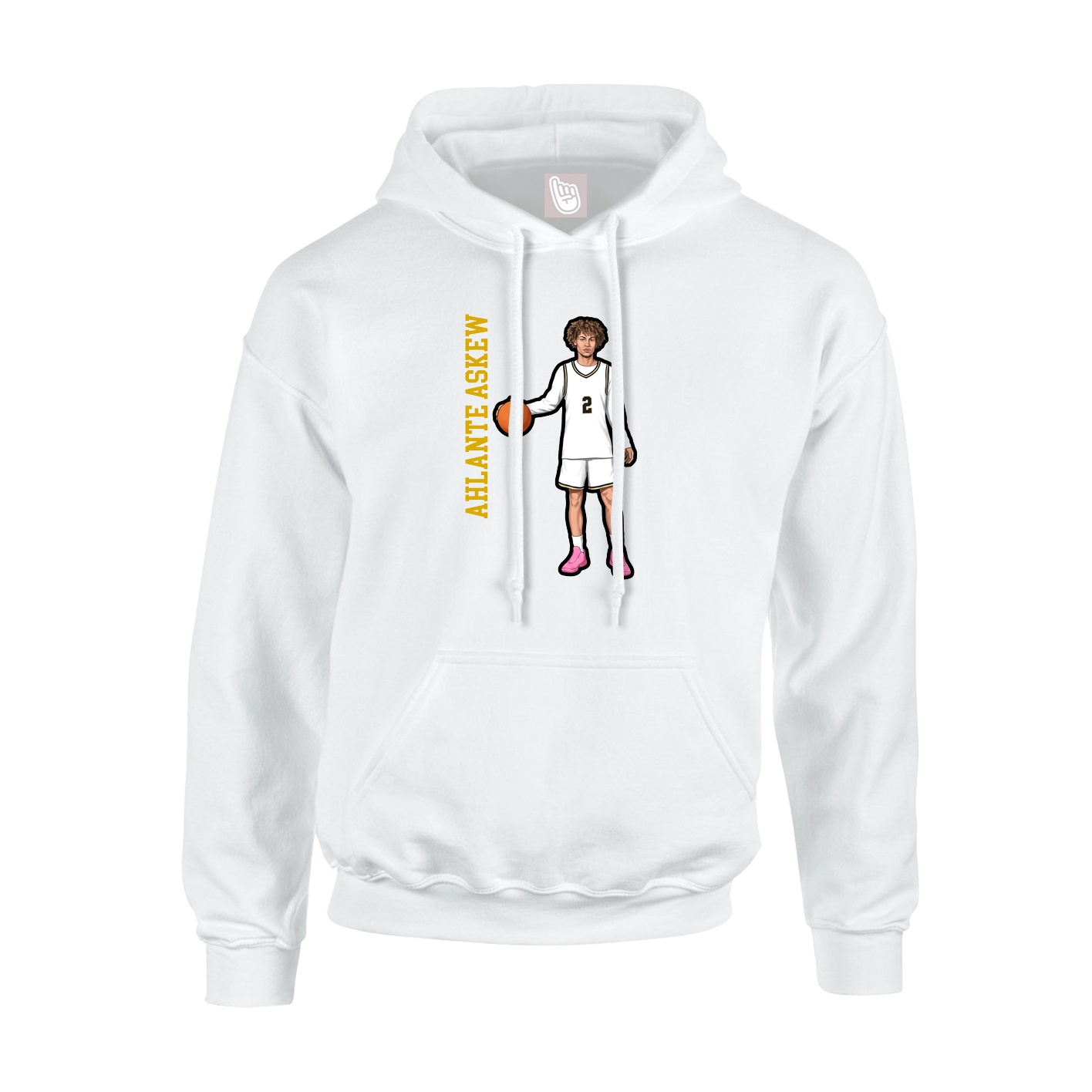 Youth Hoodie — Name Vertical in White
