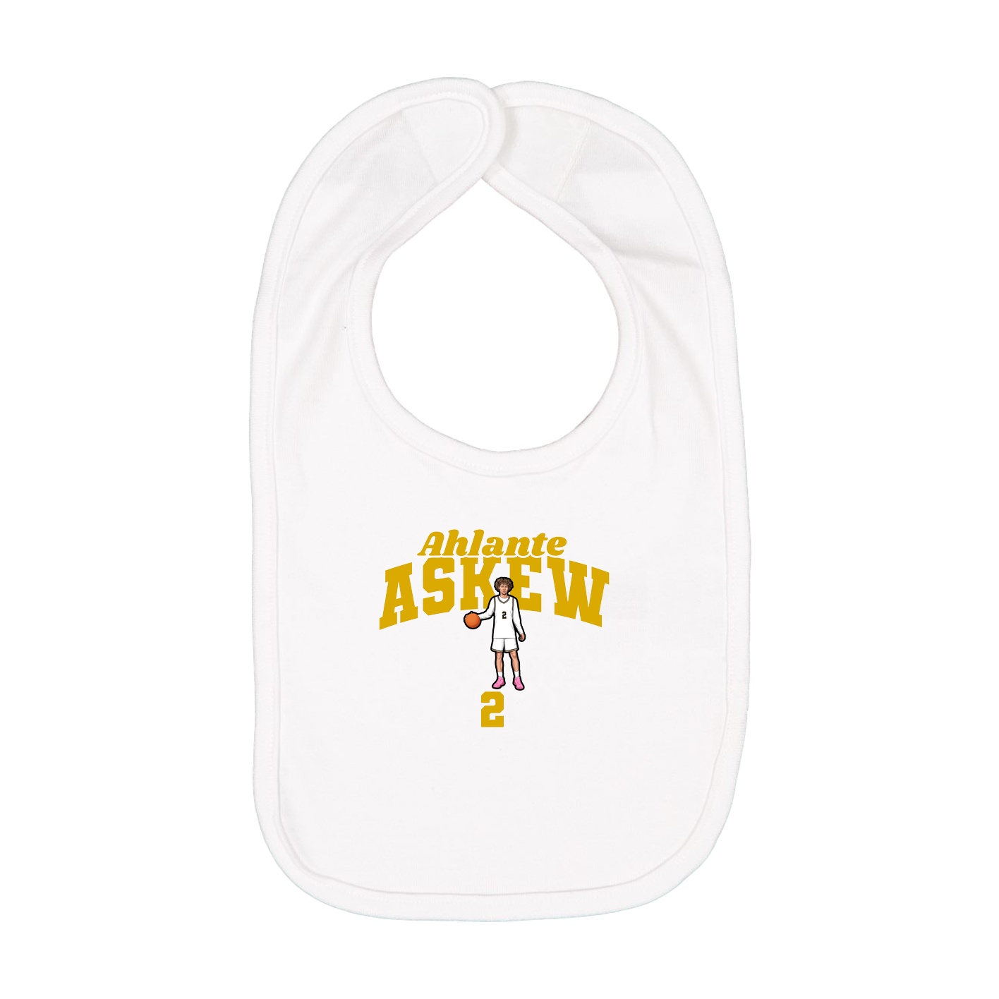 Infant Bib — Signature Arch in White
