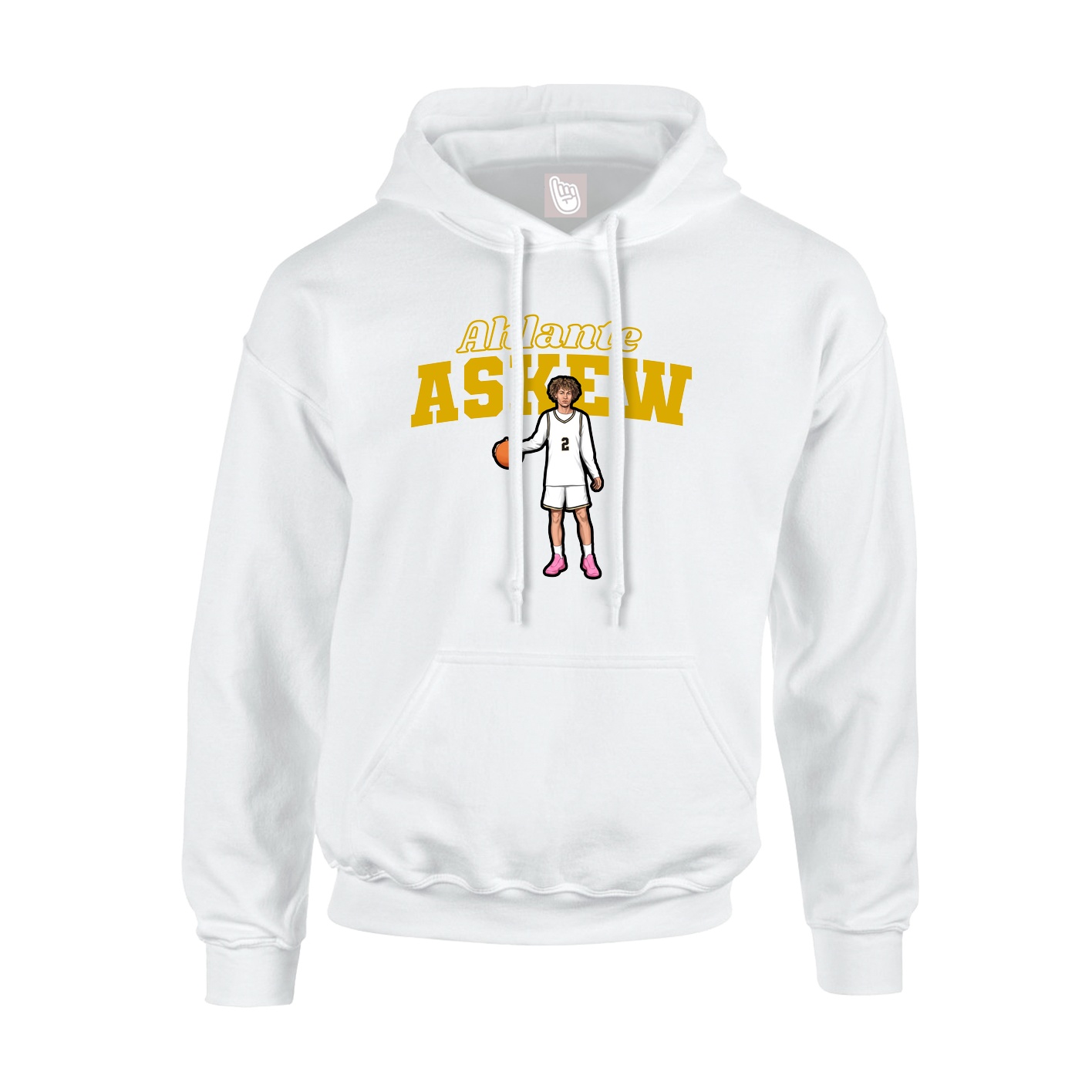 Hoodie — Name Arch in White