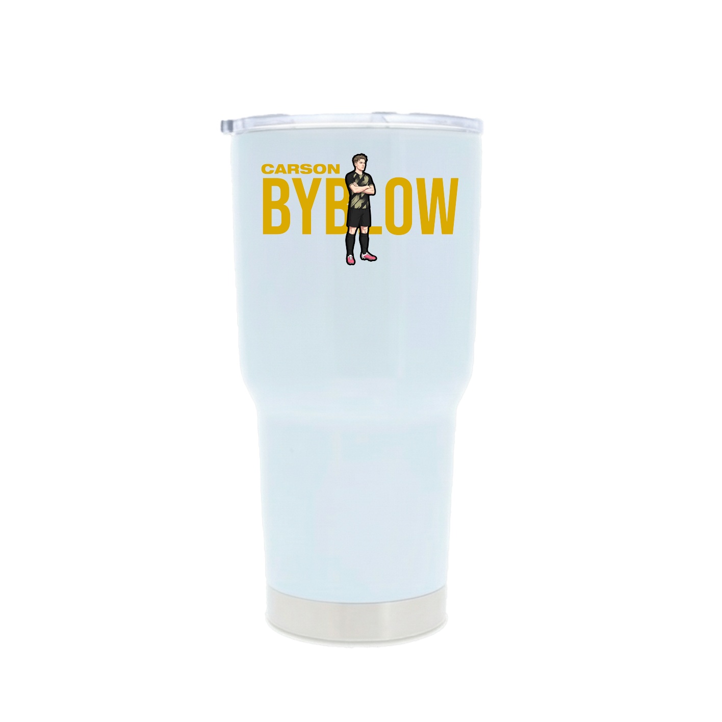 30oz Stainless Steel Tumbler — Player Name in White