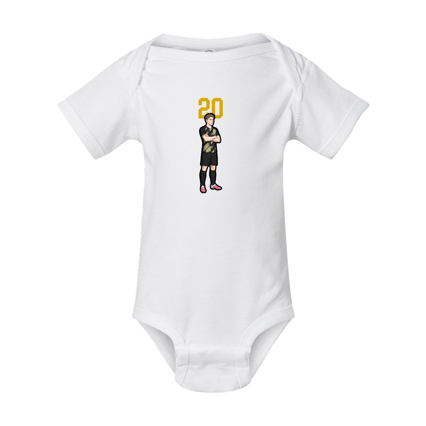 Baby Onesie — Number Top in White
