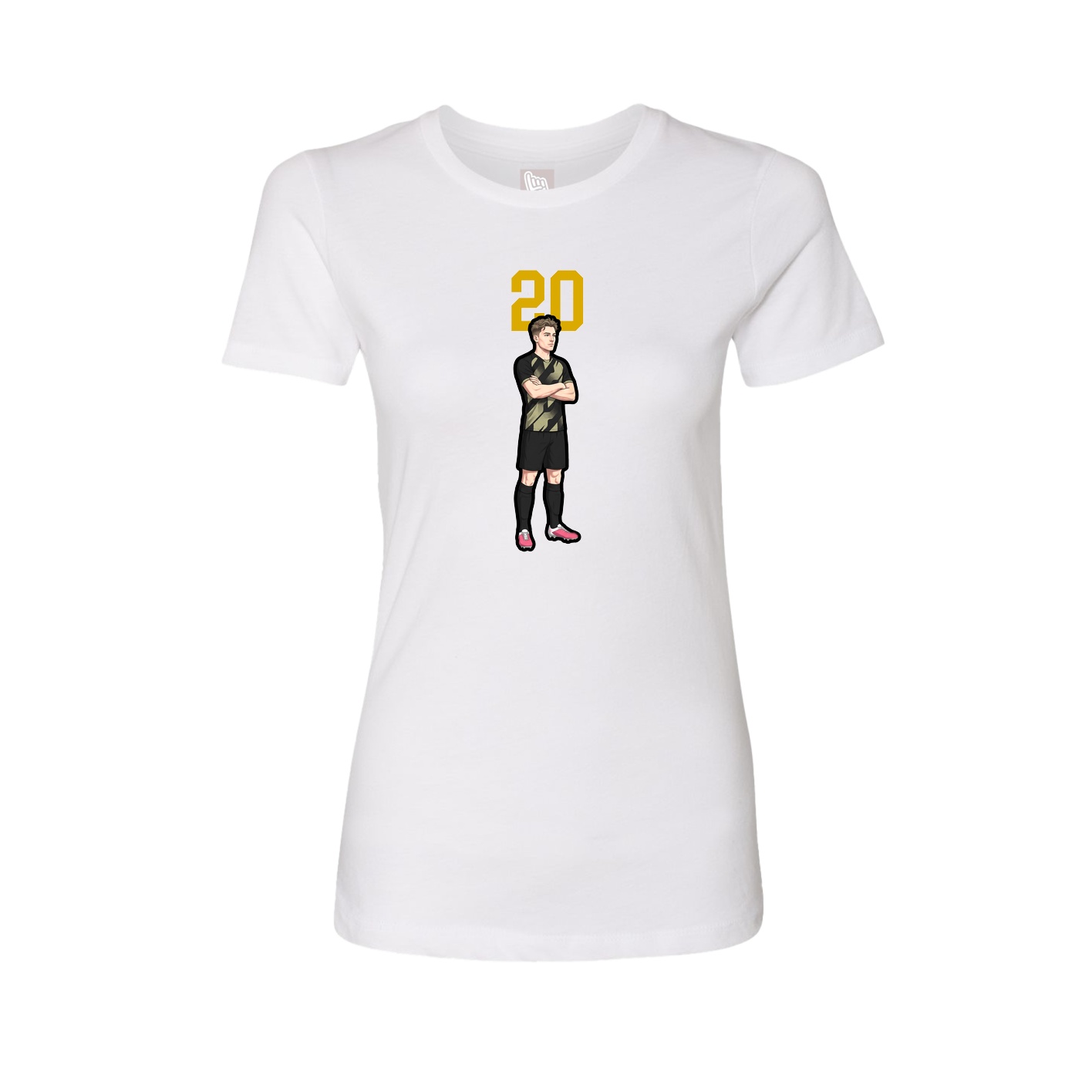 Fitted Women's Tee — Number Top in White