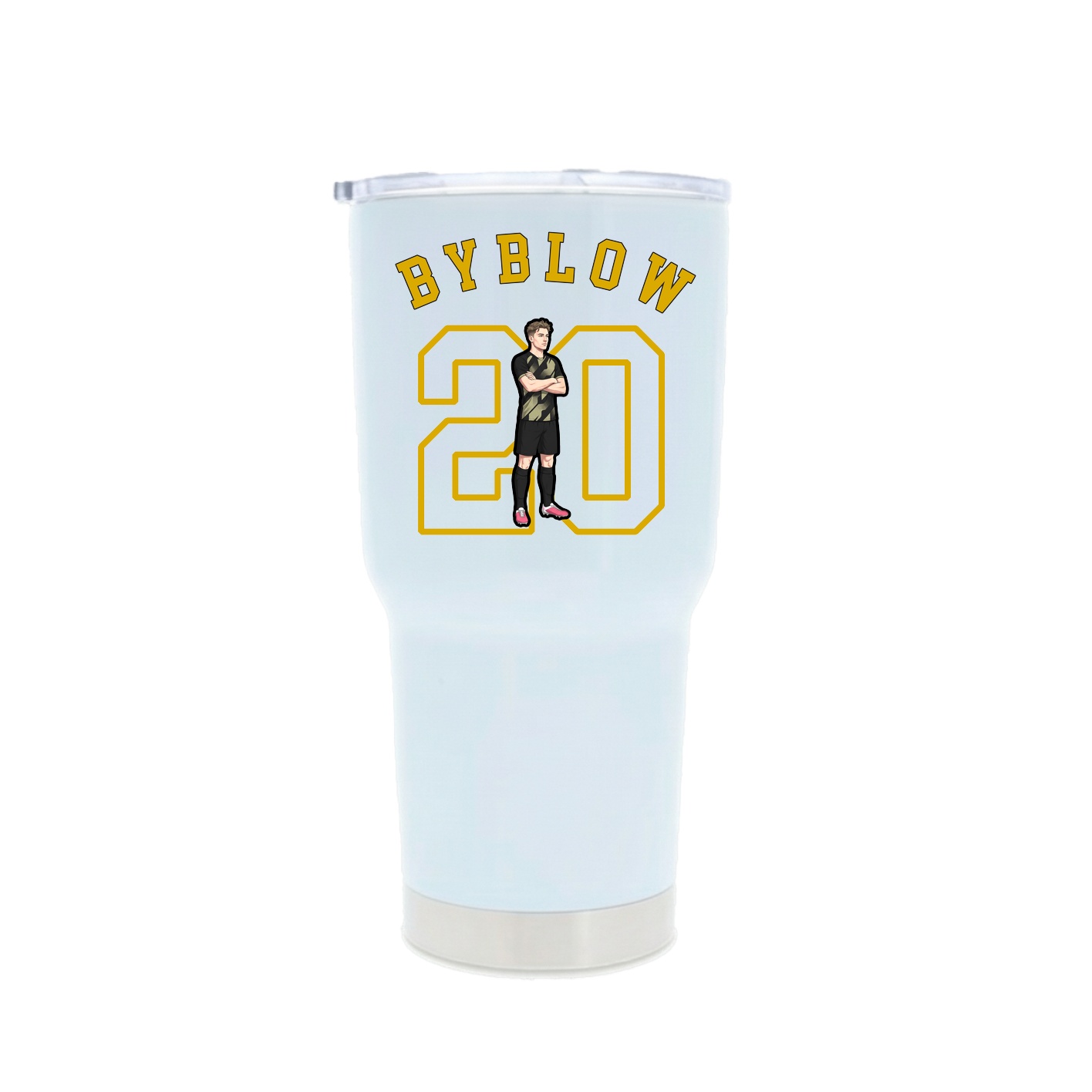 30oz Stainless Steel Tumbler — Shirsey Arch in White