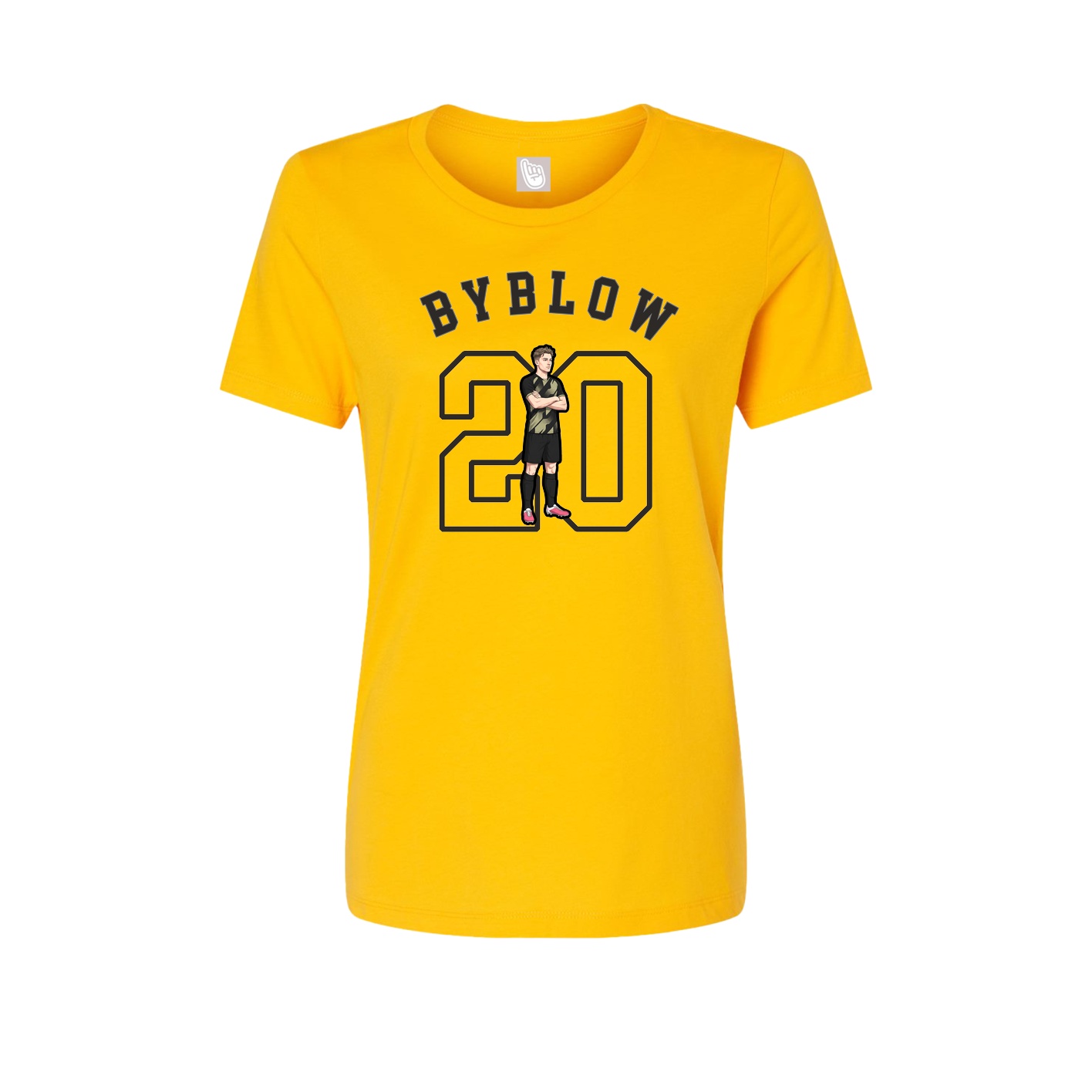 Fitted Women's Tee — Shirsey Arch in Gold