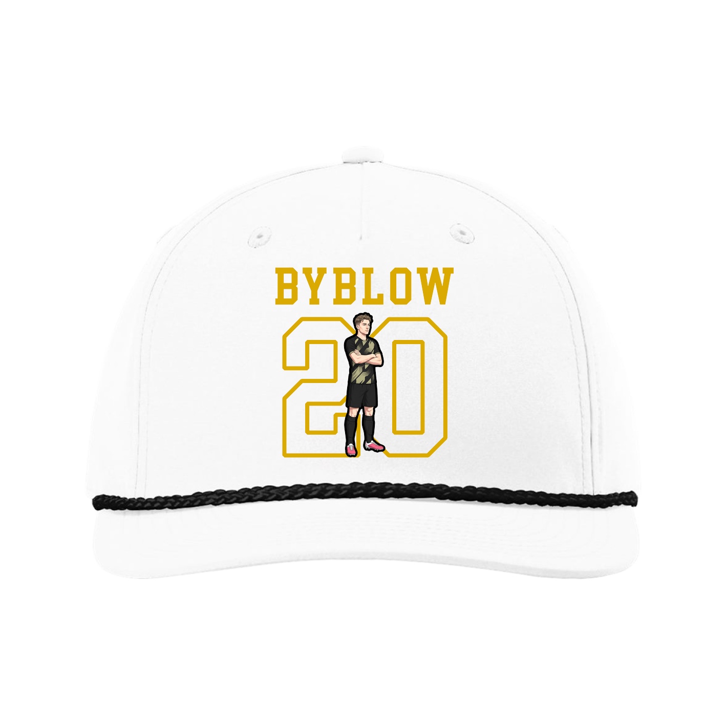 Five-Panel Classic Rope Cap — Shirsey in White