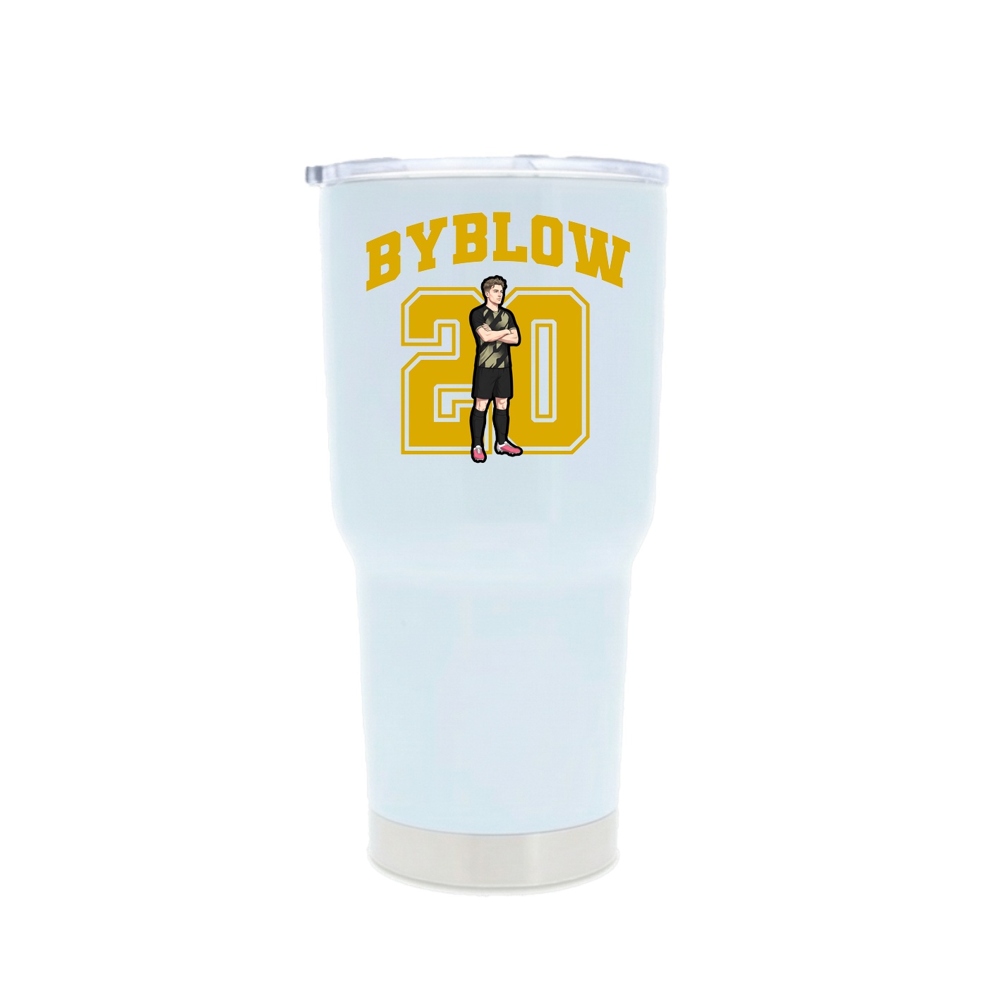 30oz Stainless Steel Tumbler — Number in White